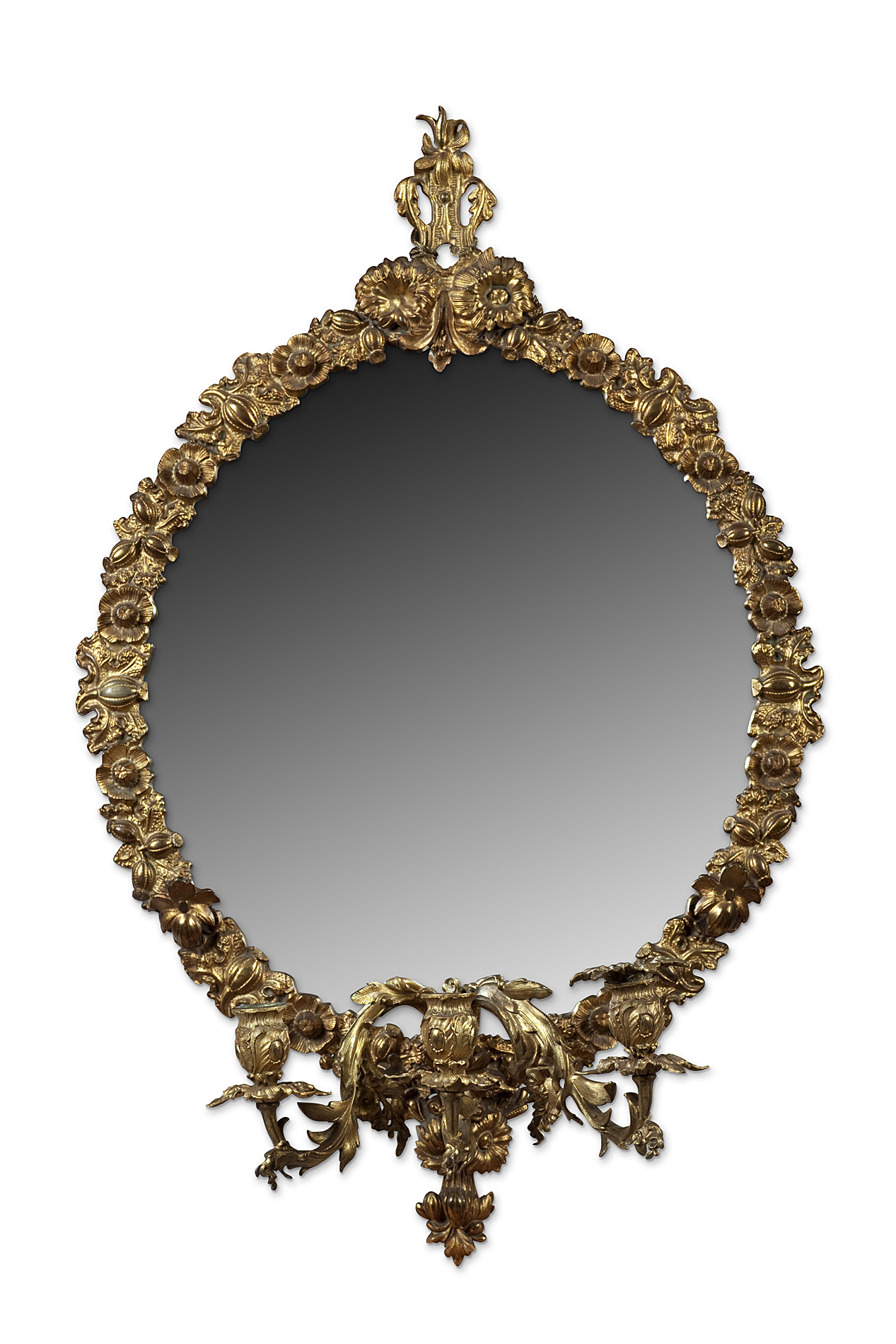 PAIR OF LOUIS XV STYLE GILT METAL GIRONDOLES