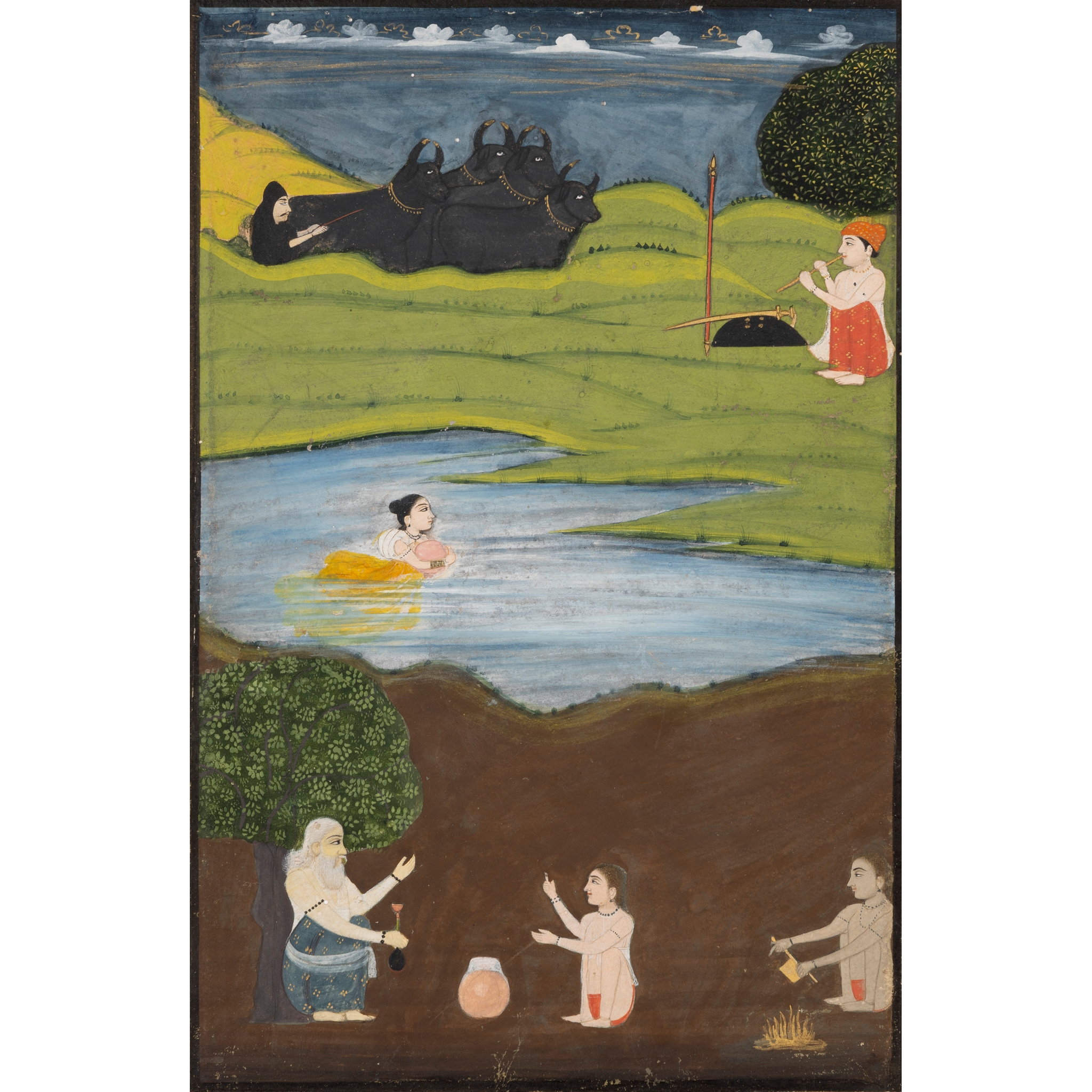 SOHNI SWIMMING AROSS THE RIVER TO MEET MAHIVAL