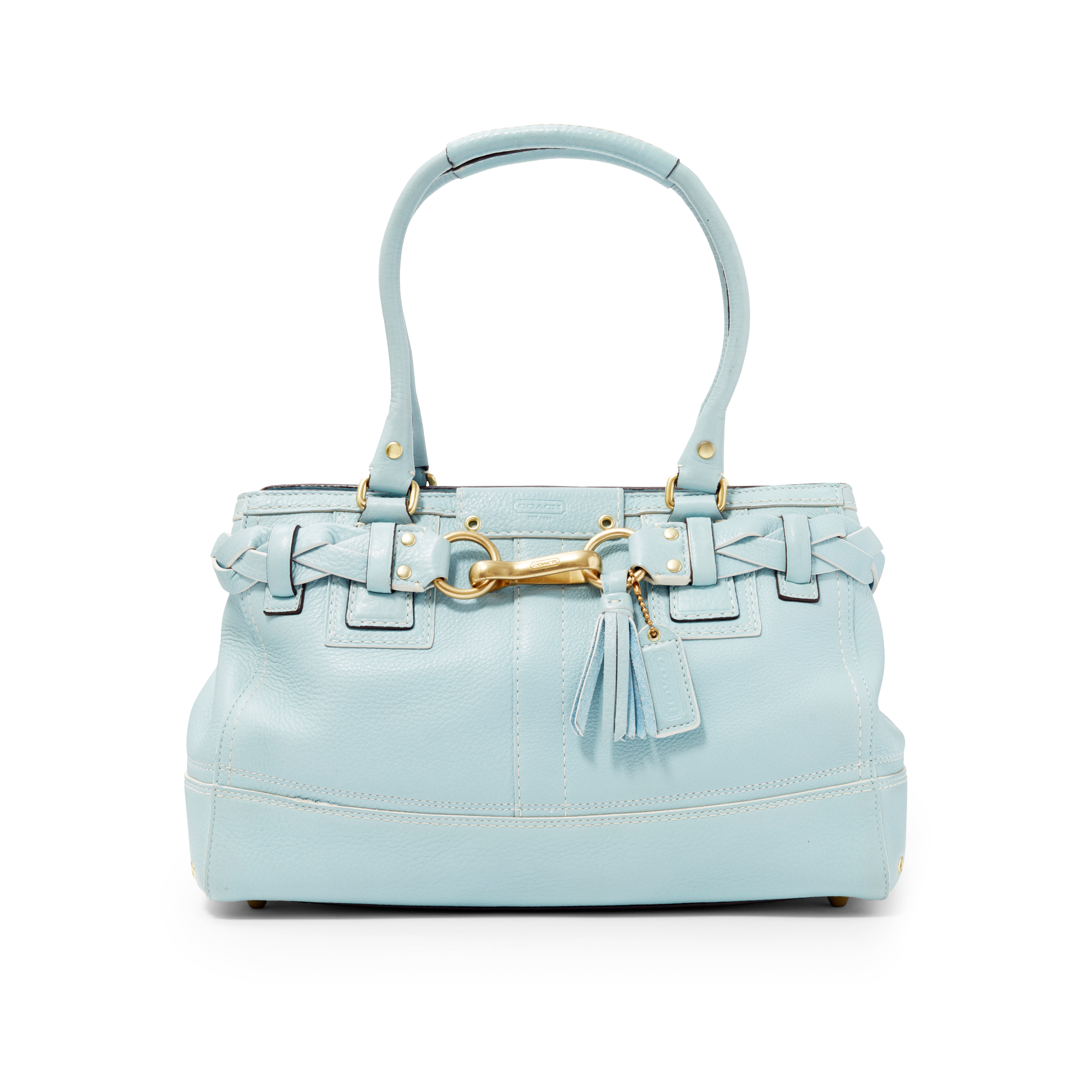Coach: A Baby Blue Hamptons Medium Carryall