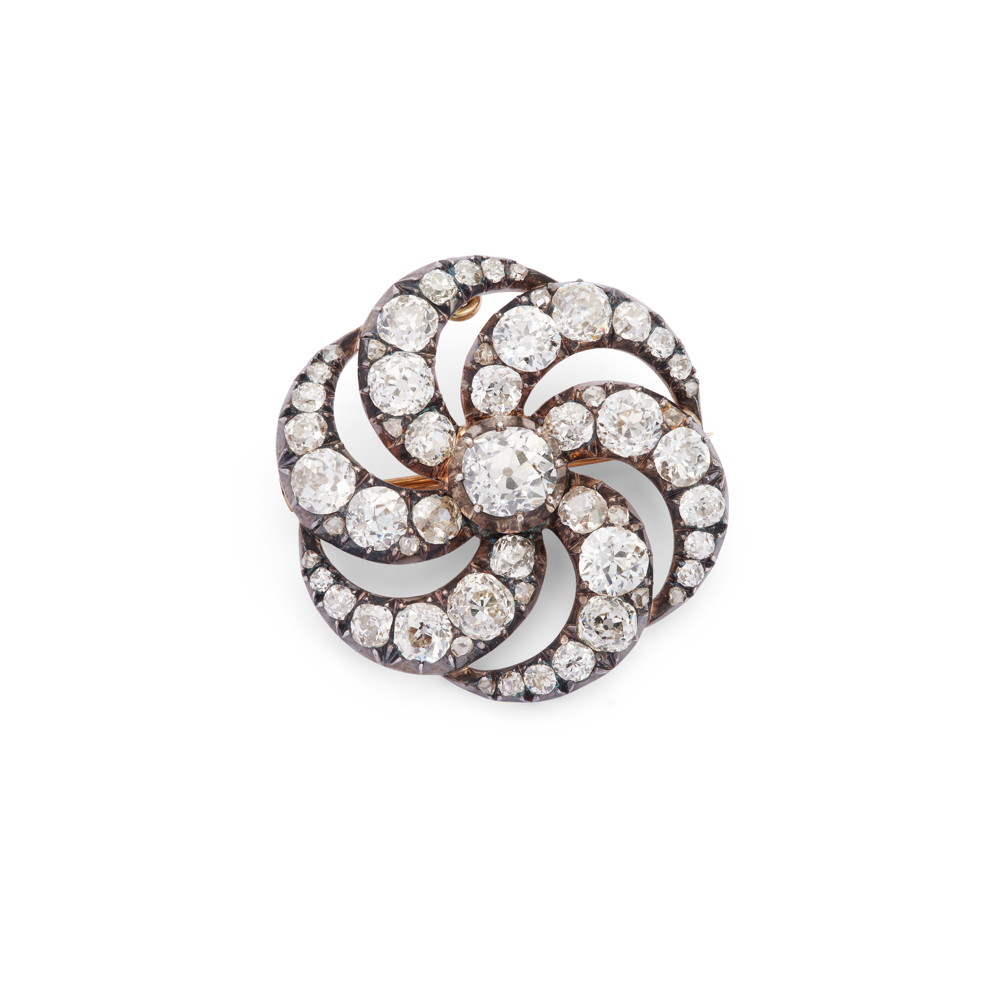 A mid 19th century diamond brooch / pendant
