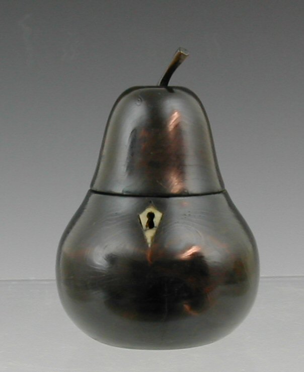 A 19th century fruitwood tea caddy,