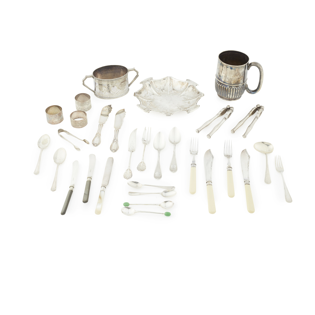 A large collection of cased flatware and napkin rings