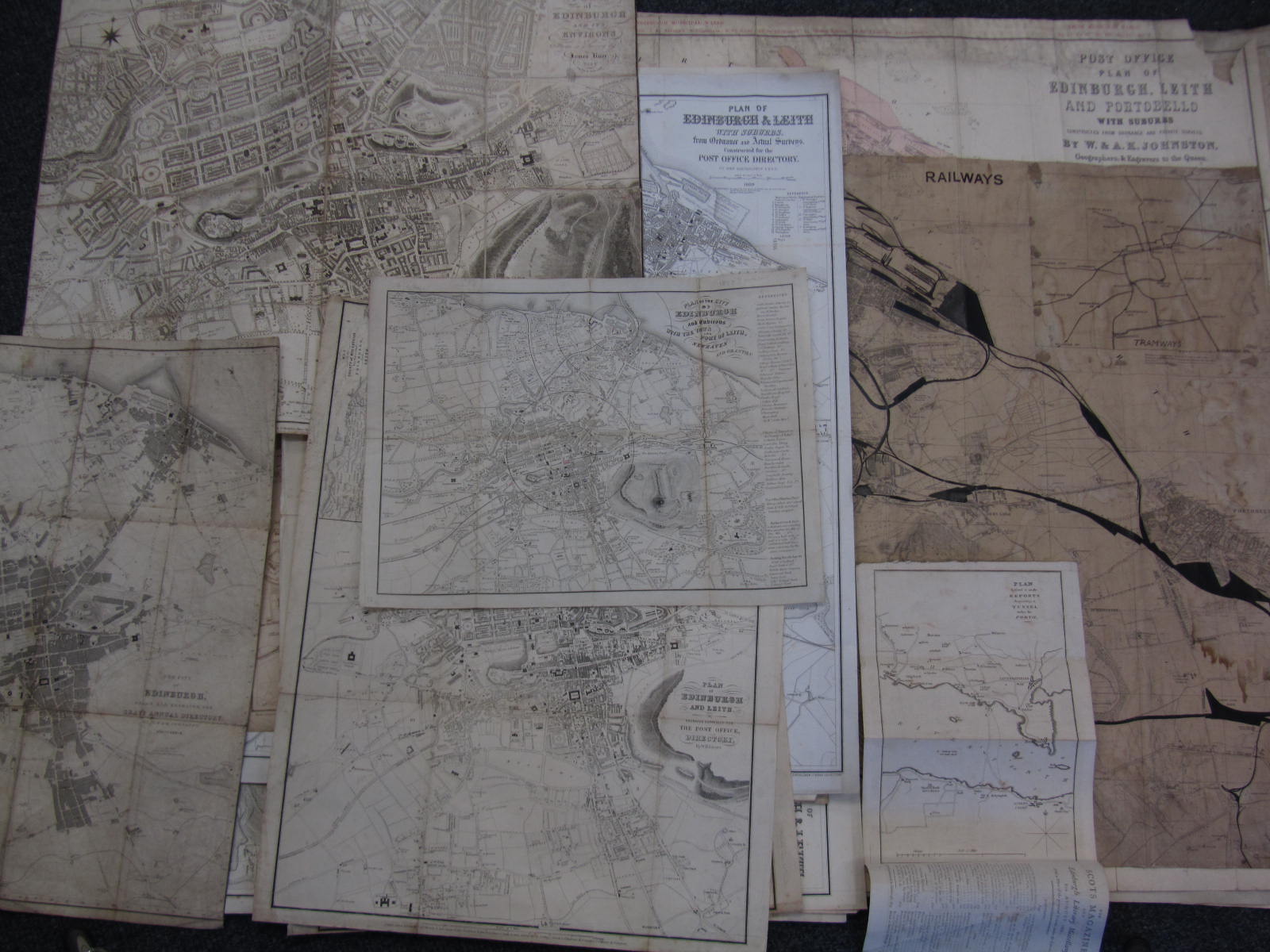 Edinburgh Maps and Plans - Collection, including