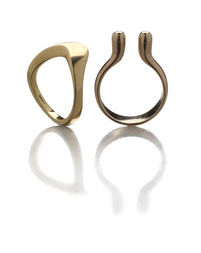 BENT GABRIEL PEDERSON - a 1960's 14ct gold torque ring,