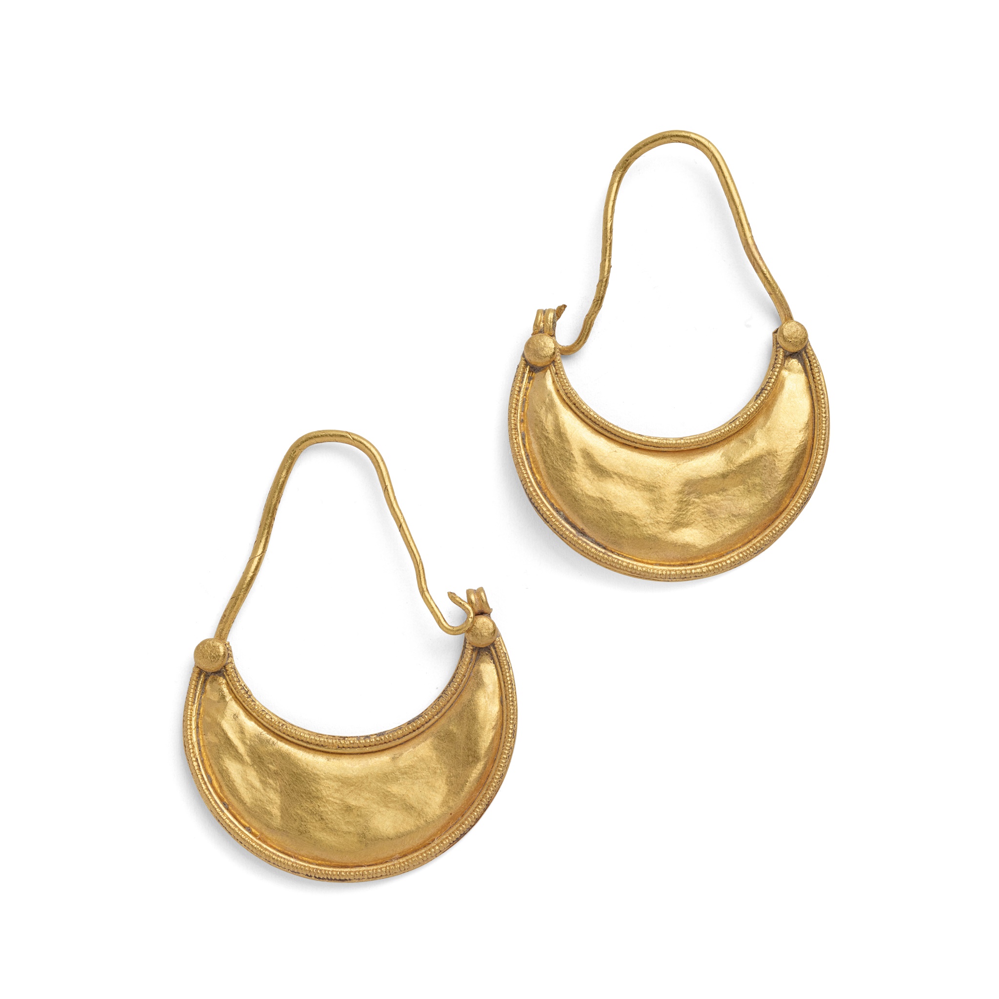 ANCIENT ROMAN-CYPRIOT GOLD CRESCENT EARRINGS