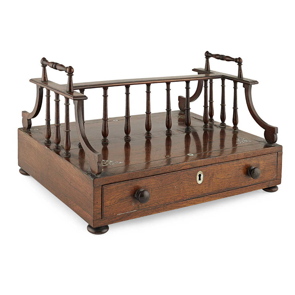 REGENCY TABLETOP ROSEWOOD BOOK STAND