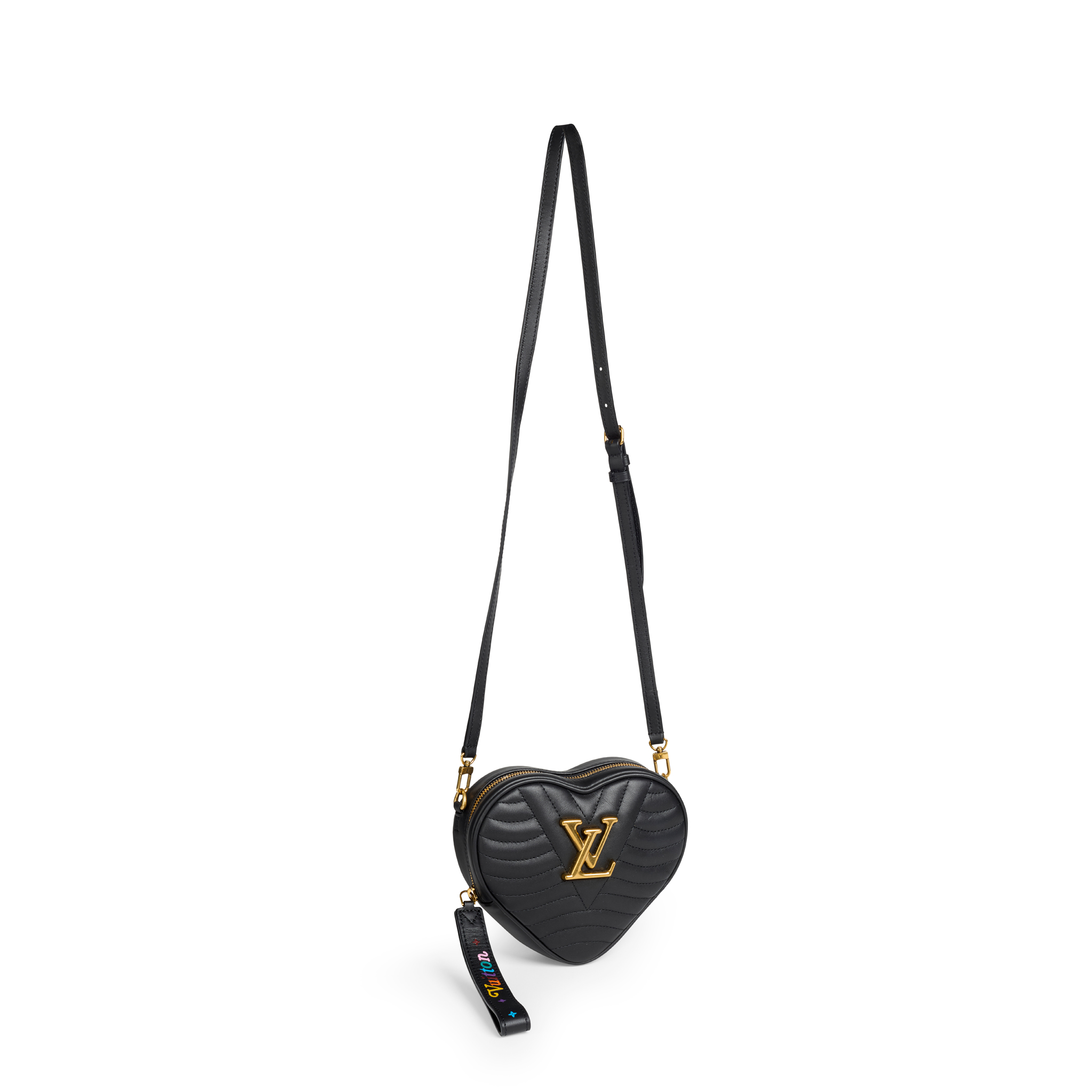 Louis Vuitton: A Black Quilted Leather New Wave Heart Bag