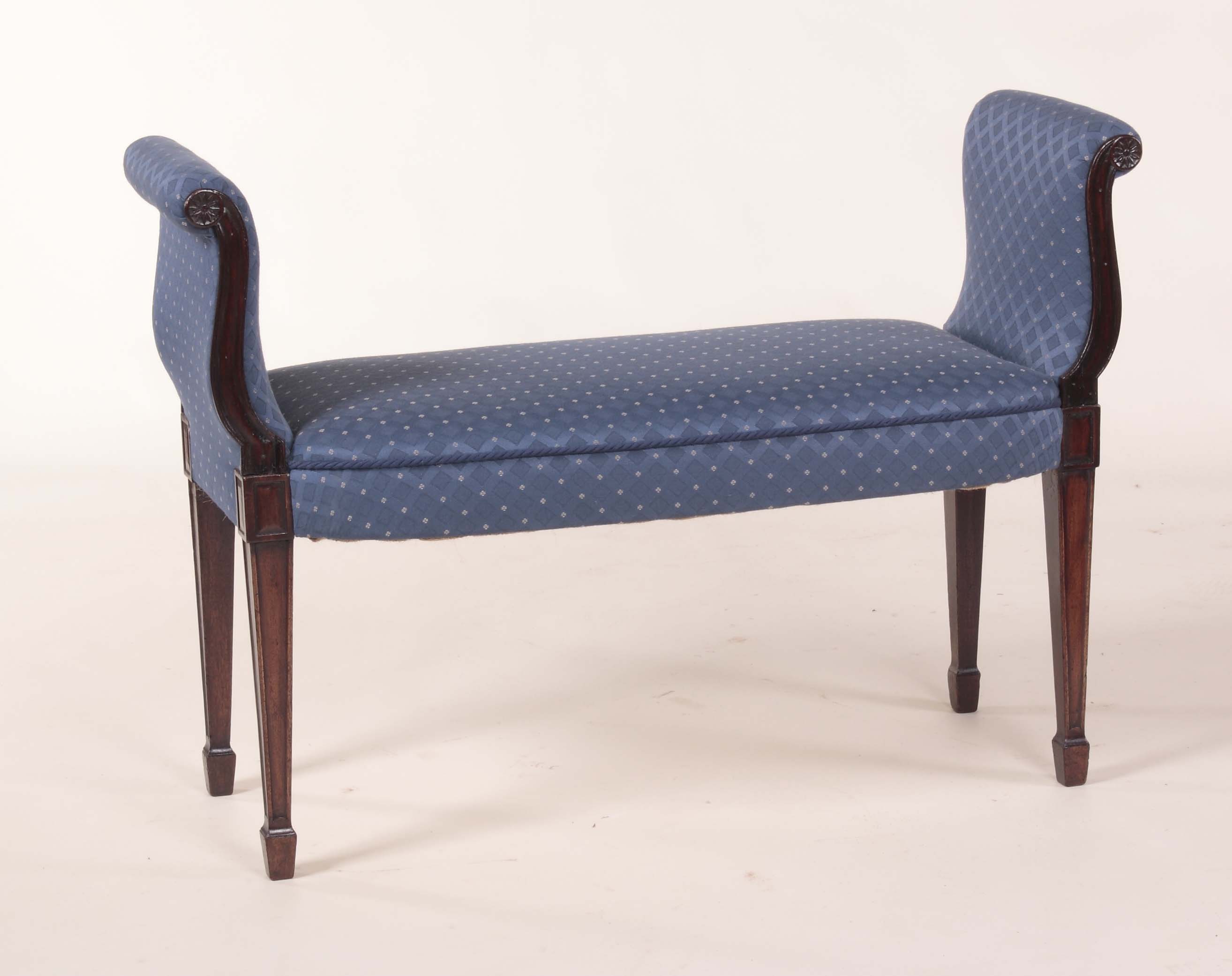 ADAM REVIVAL MAHOGANY WINDOW SEAT