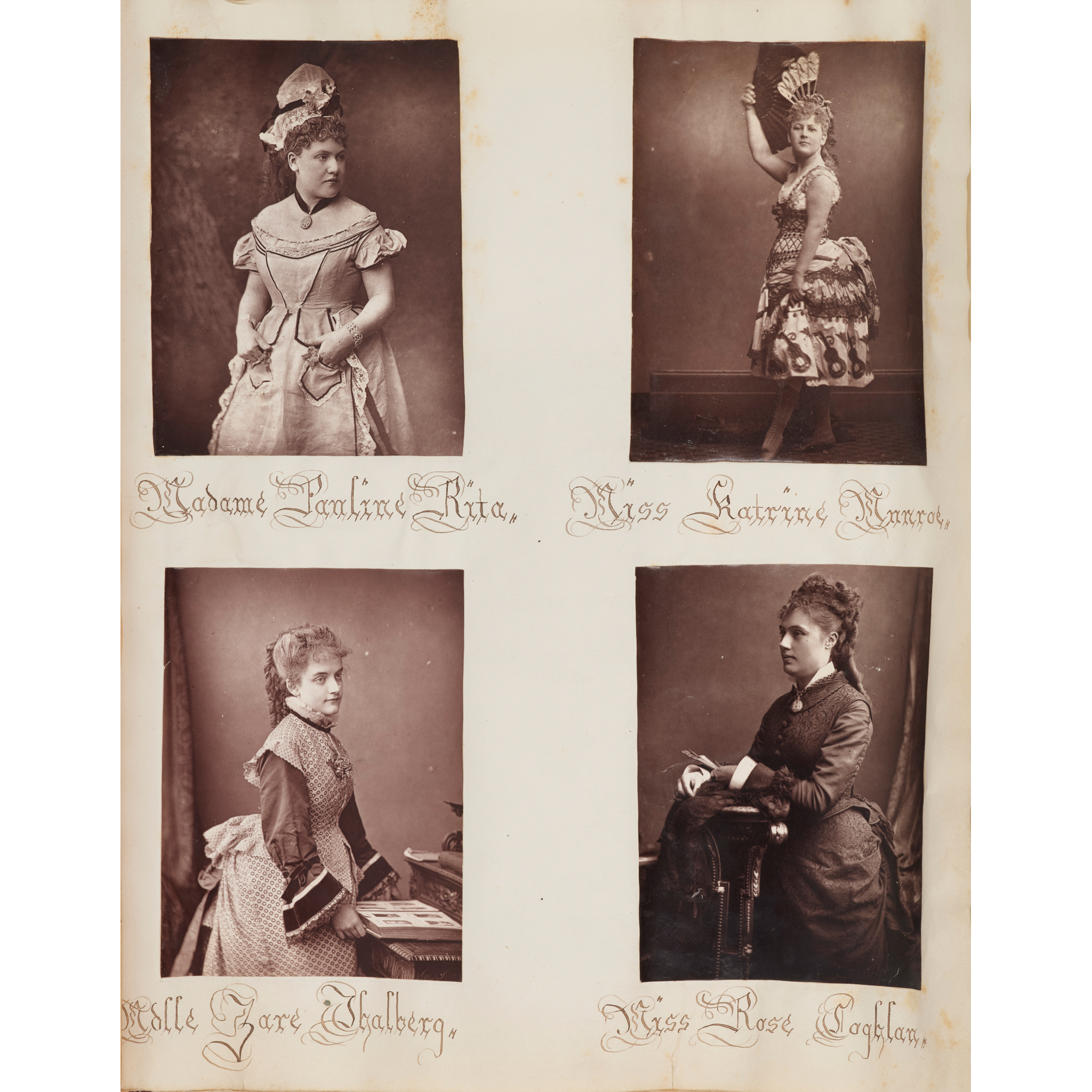Theatre Interest: photograph album, c.1880s