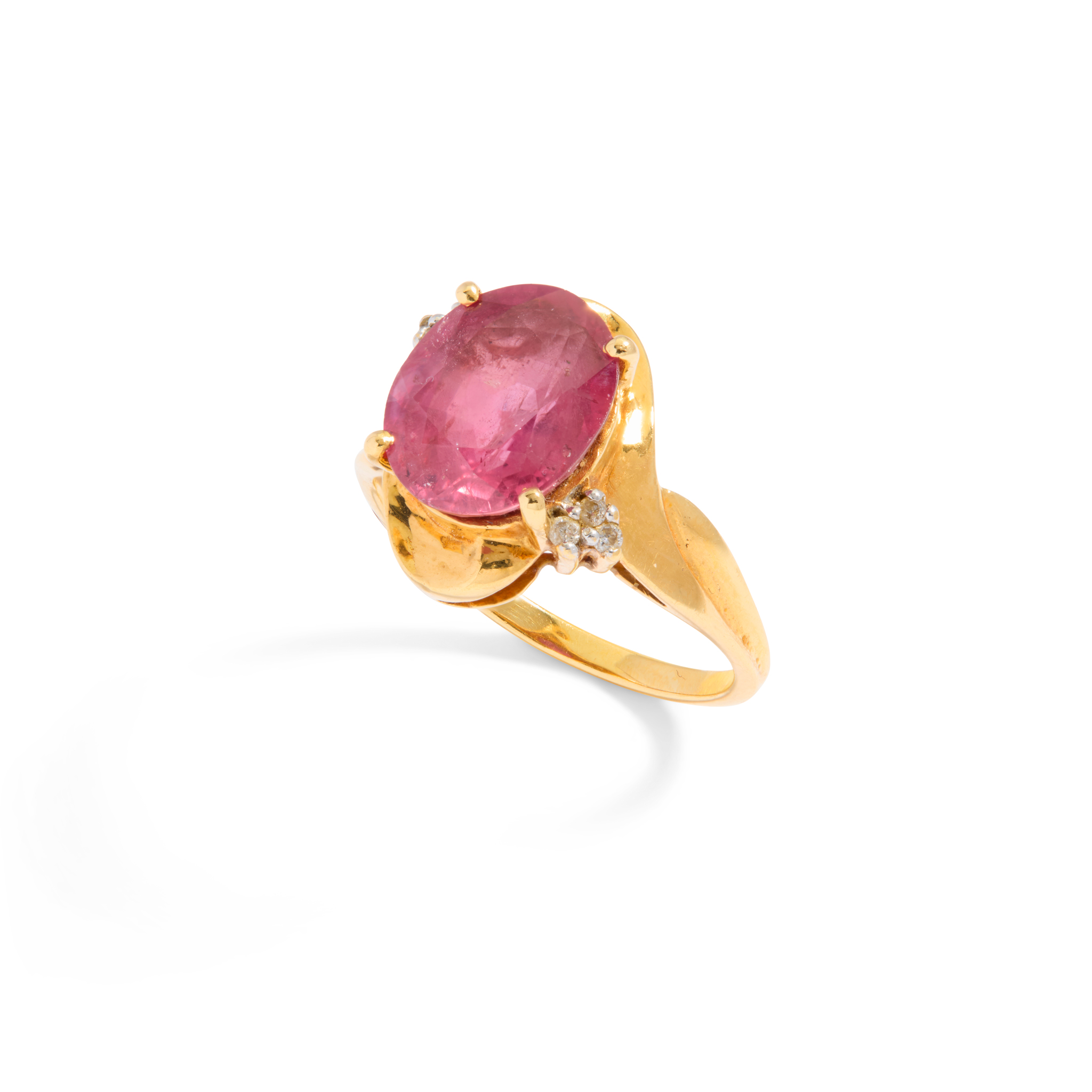 An 18ct gold ruby and diamond dress ring