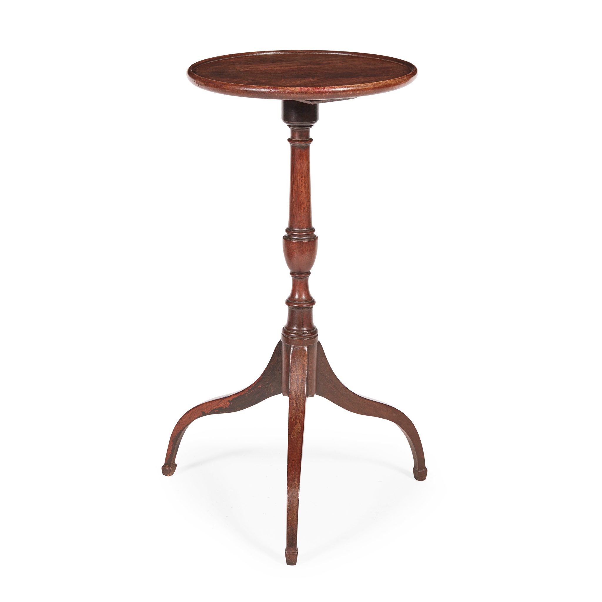 GEORGE III MAHOGANY TRIPOD CANDLE STAND