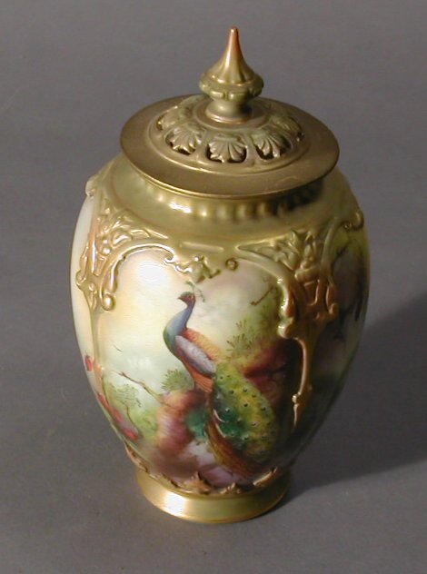 A Royal Worcester globular vase and cover