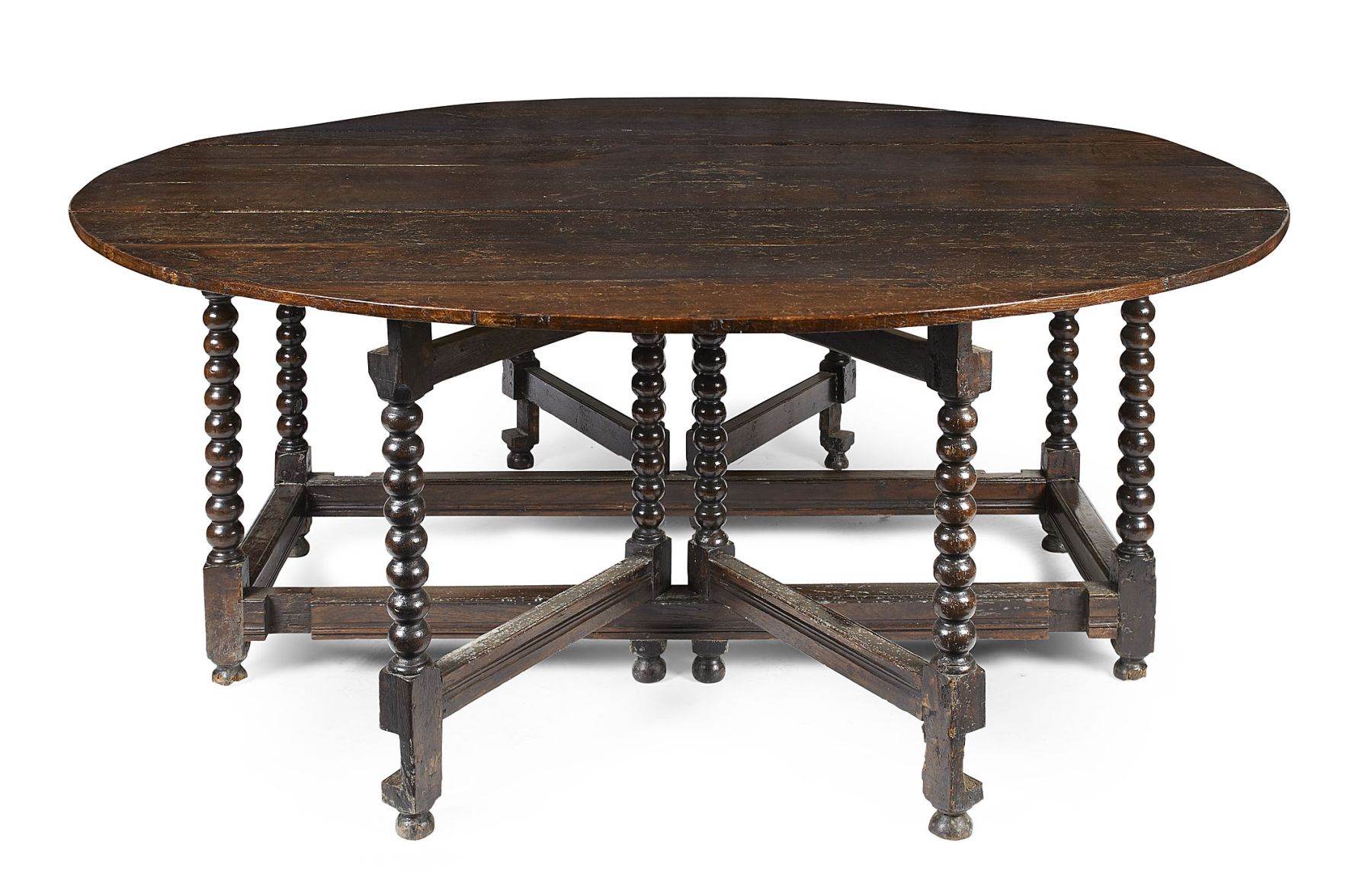 LARGE CHARLES II OAK GATELEG TABLE