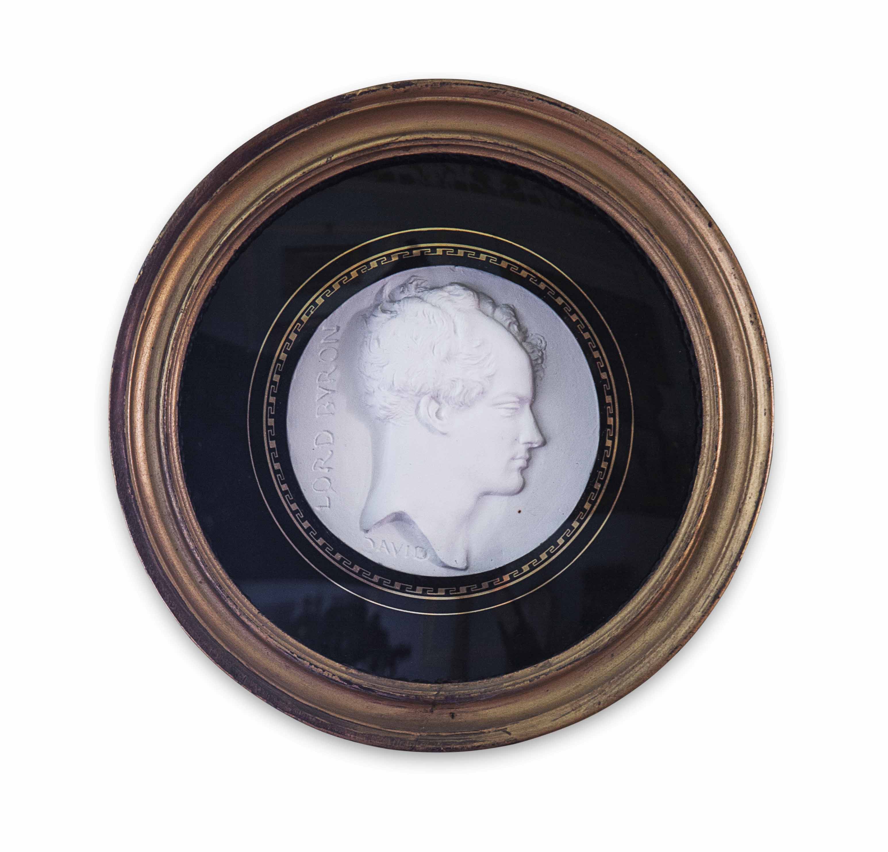 TWO PLASTER PORTRAIT ROUNDELS