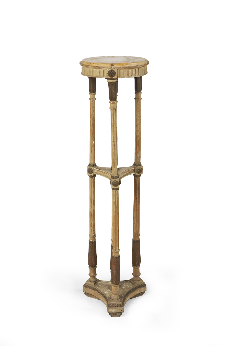 A Louis XVI period painted torchere stand