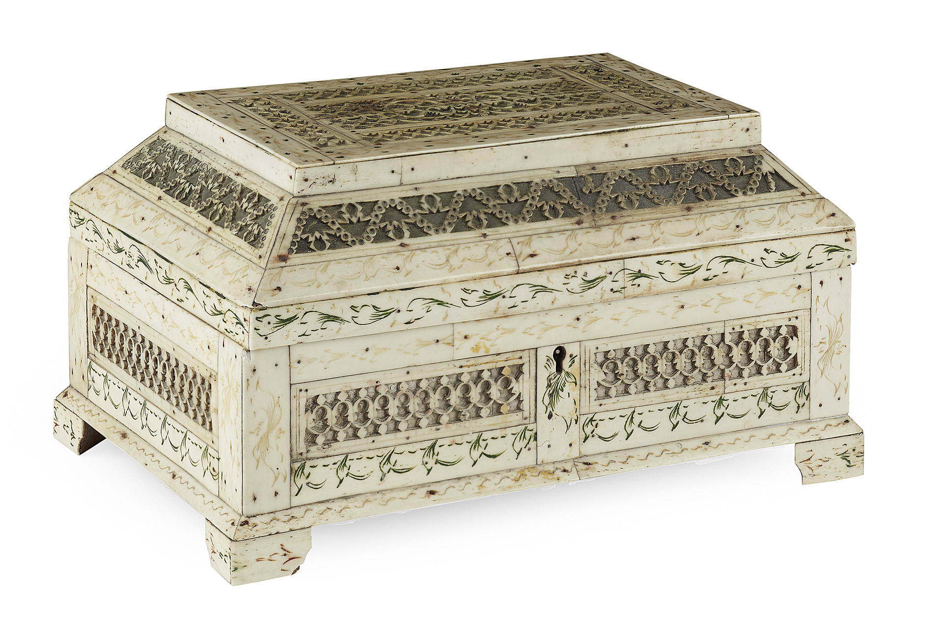 RUSSIAN BONE VENEERED CASKET