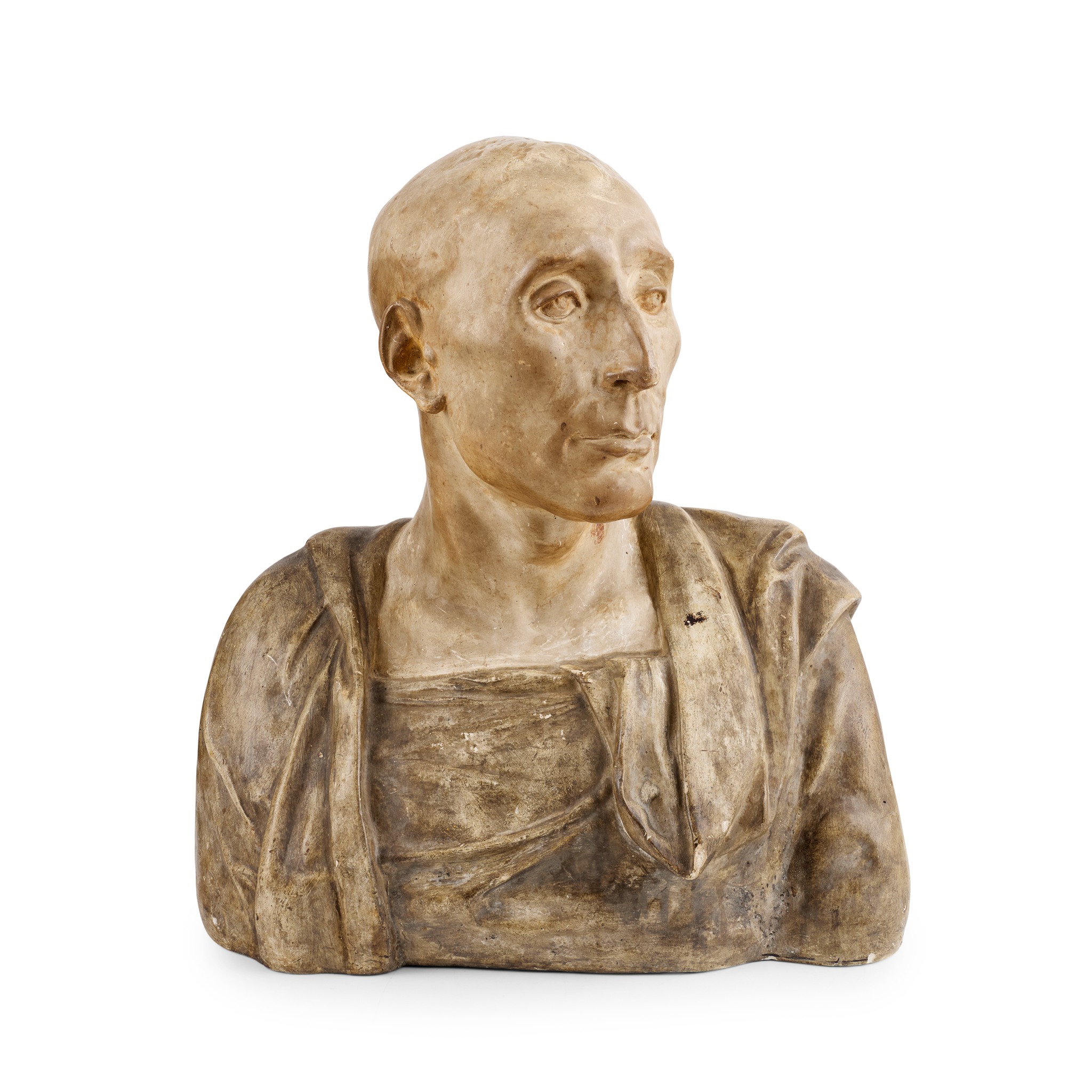 PLASTER BUST OF NICCOLA DA UZZANO, AFTER DONATELLO