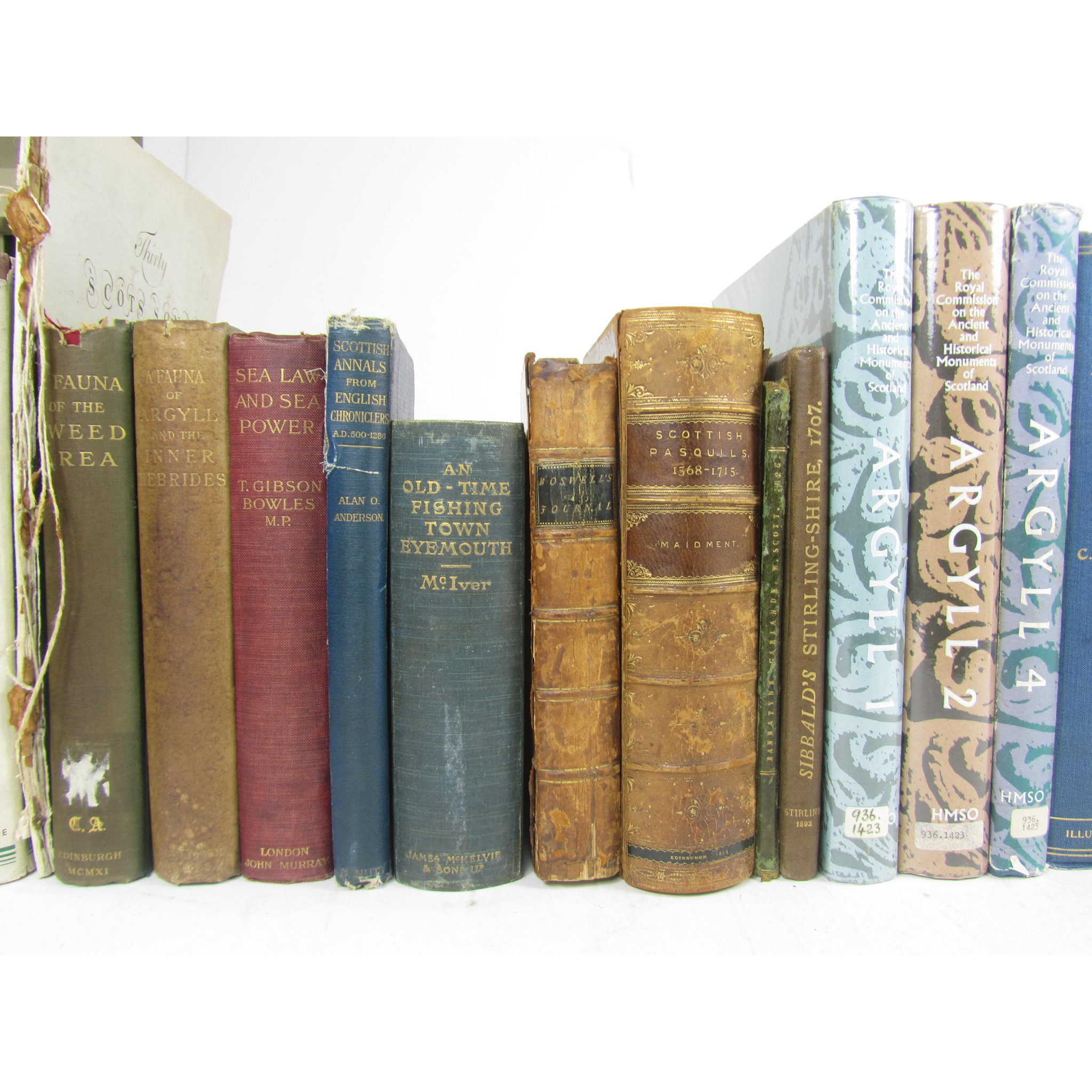 Scottish history and literature, 27 volumes, including Boswell, James