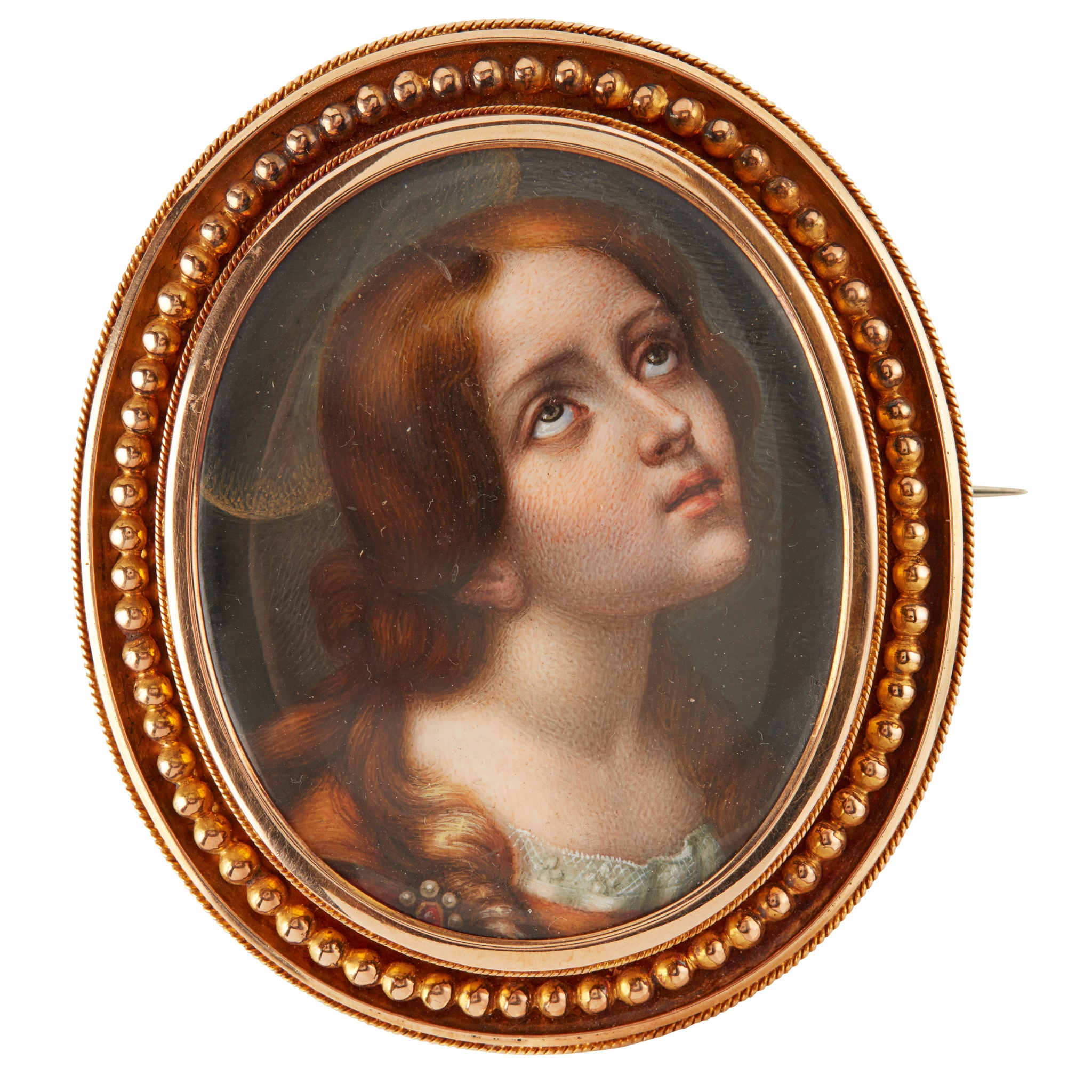 A portrait miniature brooch