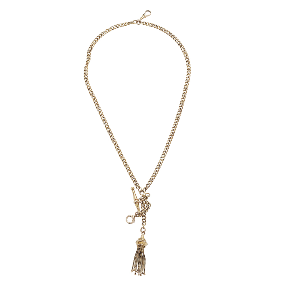 A 15ct gold watch chain