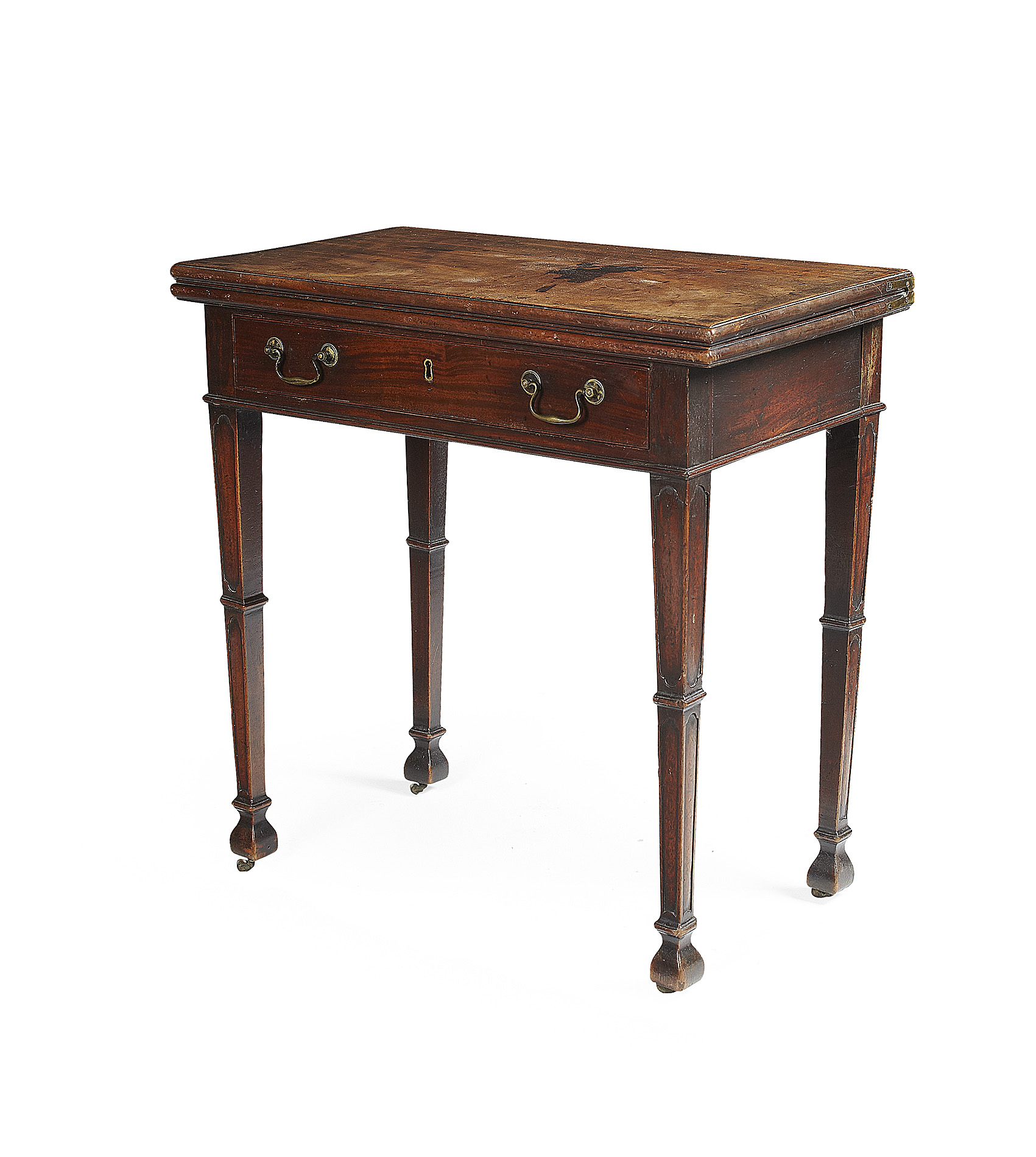 GEORGE III MAHOGANY TEA TABLE