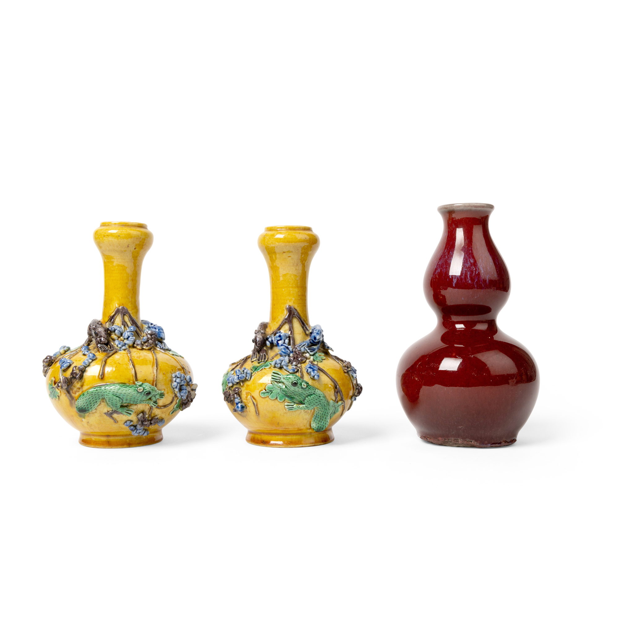 GROUP OF THREE CHINESE PORCELAIN VASES