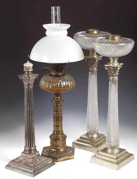 A late Victorian parafin lamp,