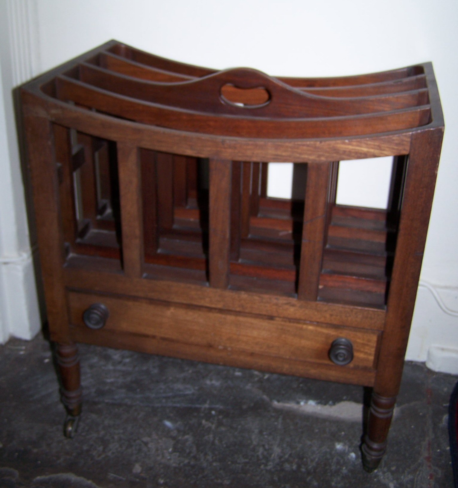 A Victorian mahogany canterbury,