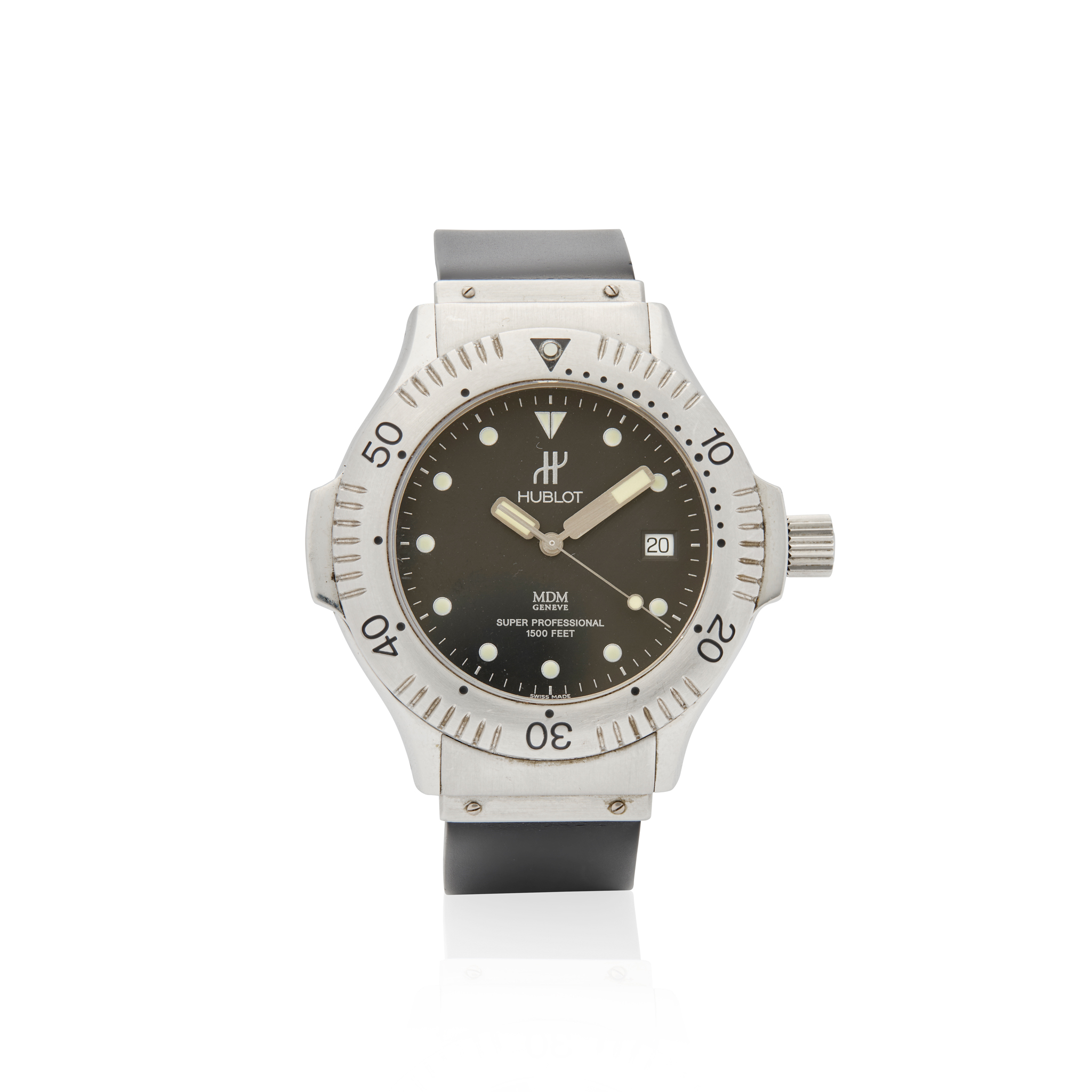 Hublot. A stainless steel automatic wristwatch