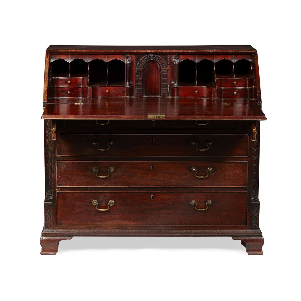 GEORGE III MAHOGANY BUREAU