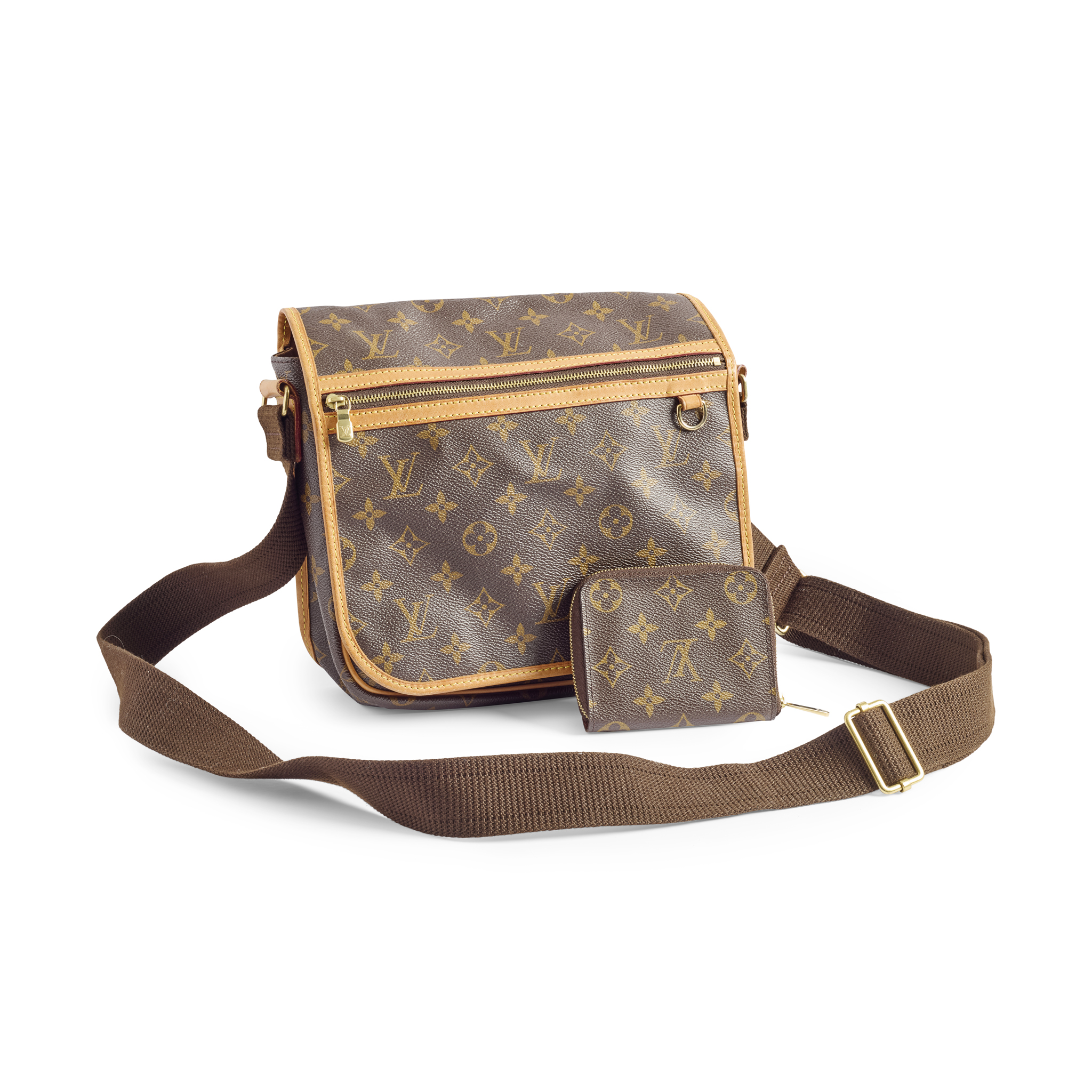 Louis Vuitton: A Bosphore Messenger PM Bag and a Monogram Coin Purse
