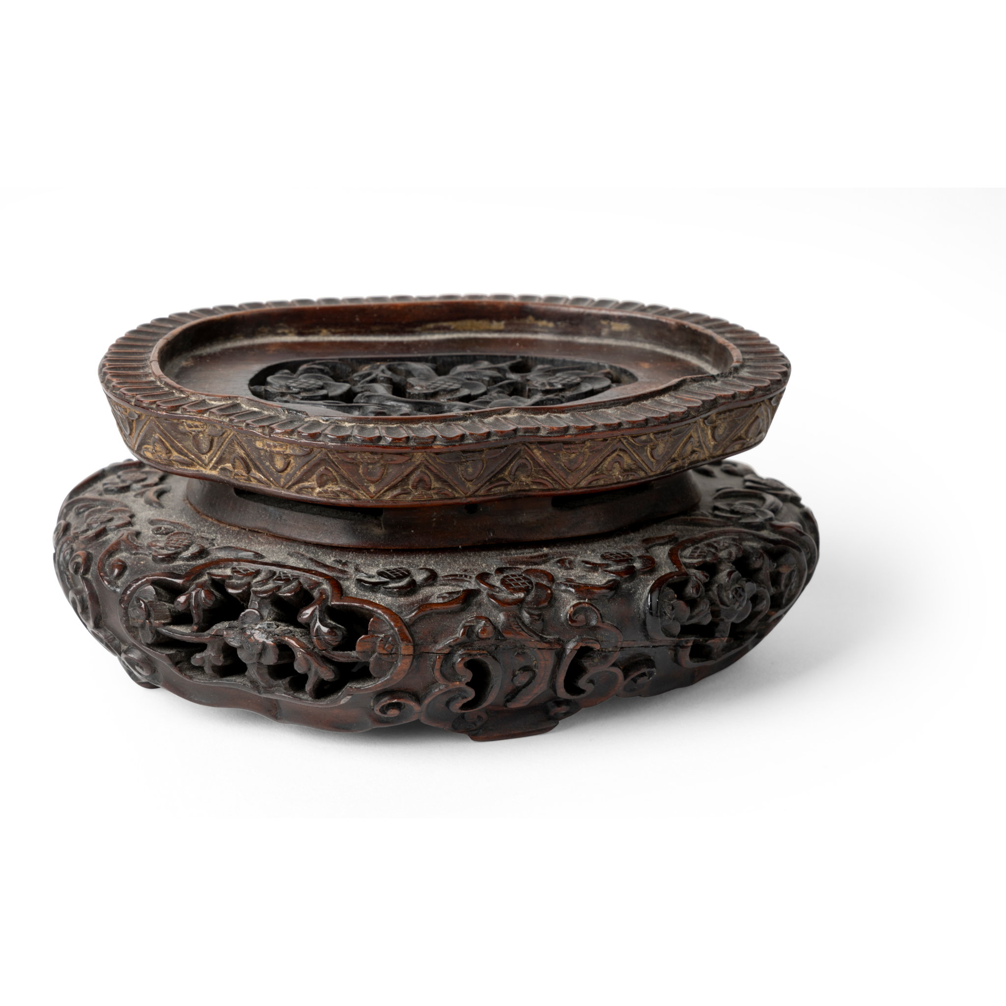 CARVED HONGMU STAND