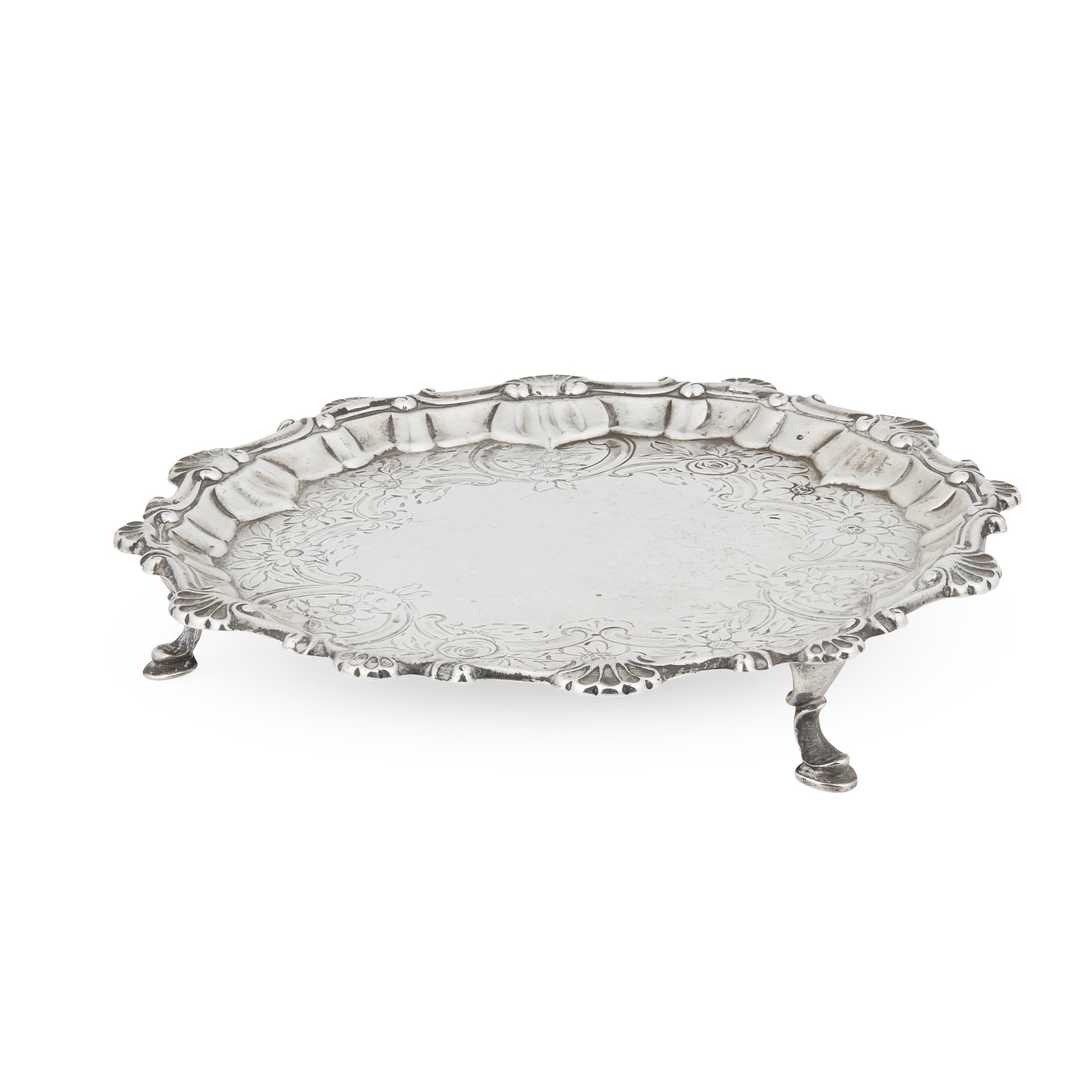 A George III card tray