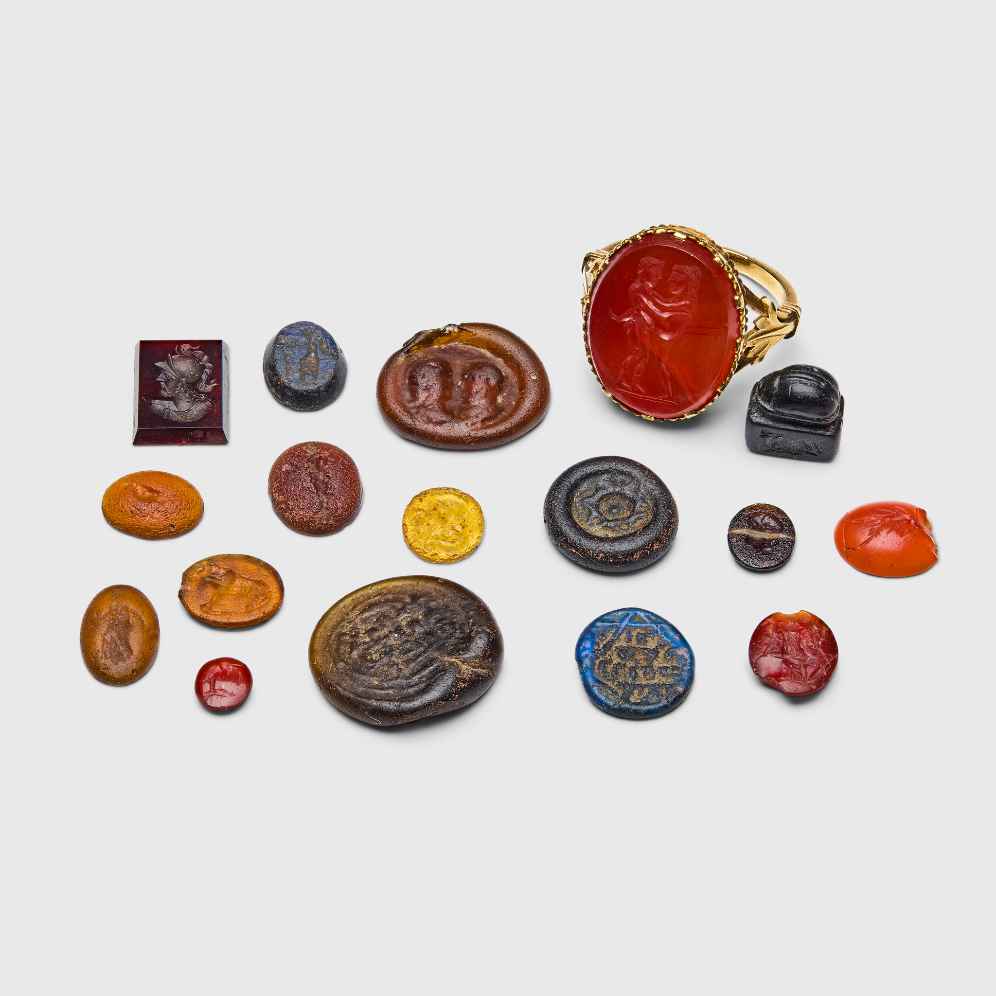 LARGE COLLECTION OF ANCIENT (AND LATER) INTAGLIOS & CAMEOS, FORMED EARLY 20TH CENTURY