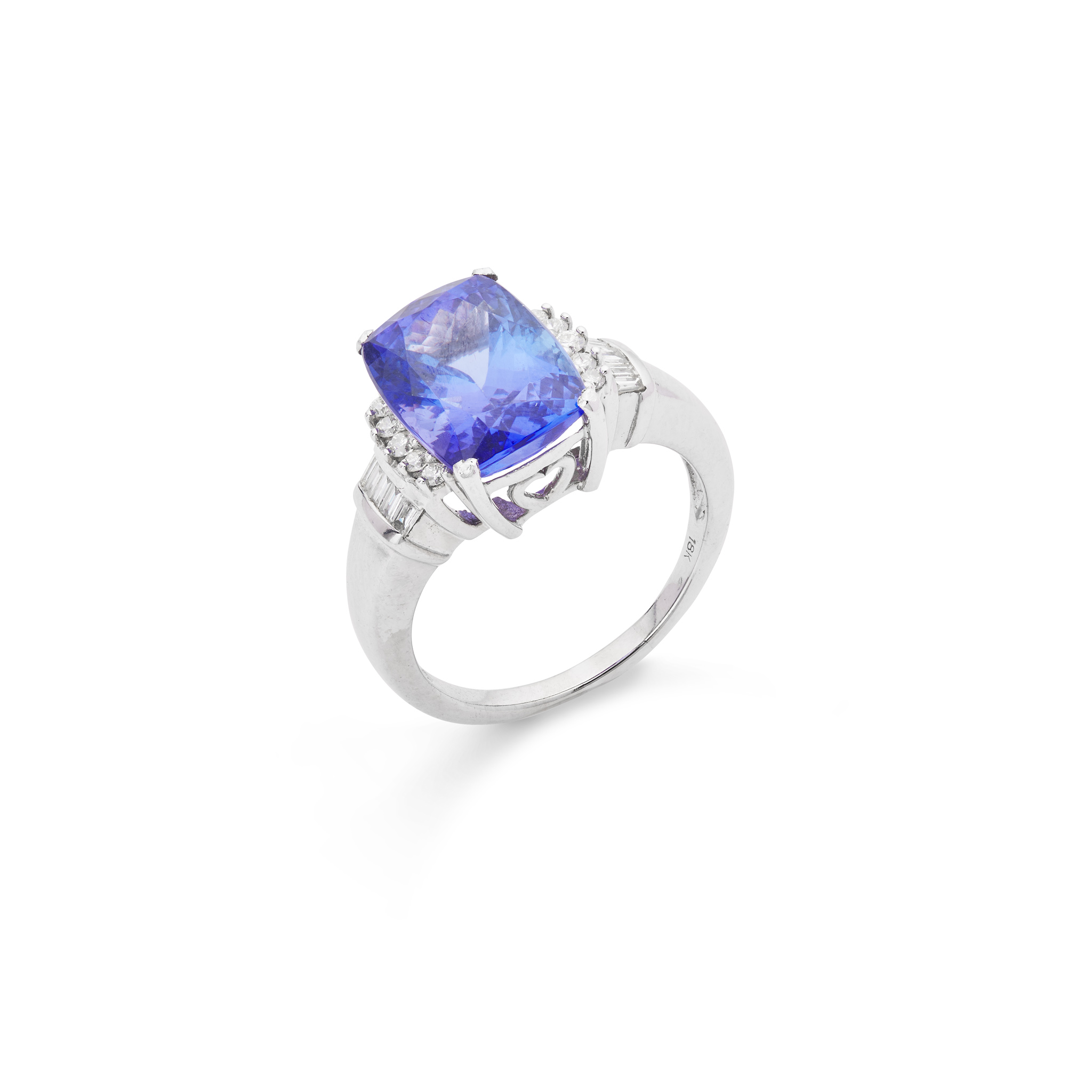 A Tanzanite and diamond ring
