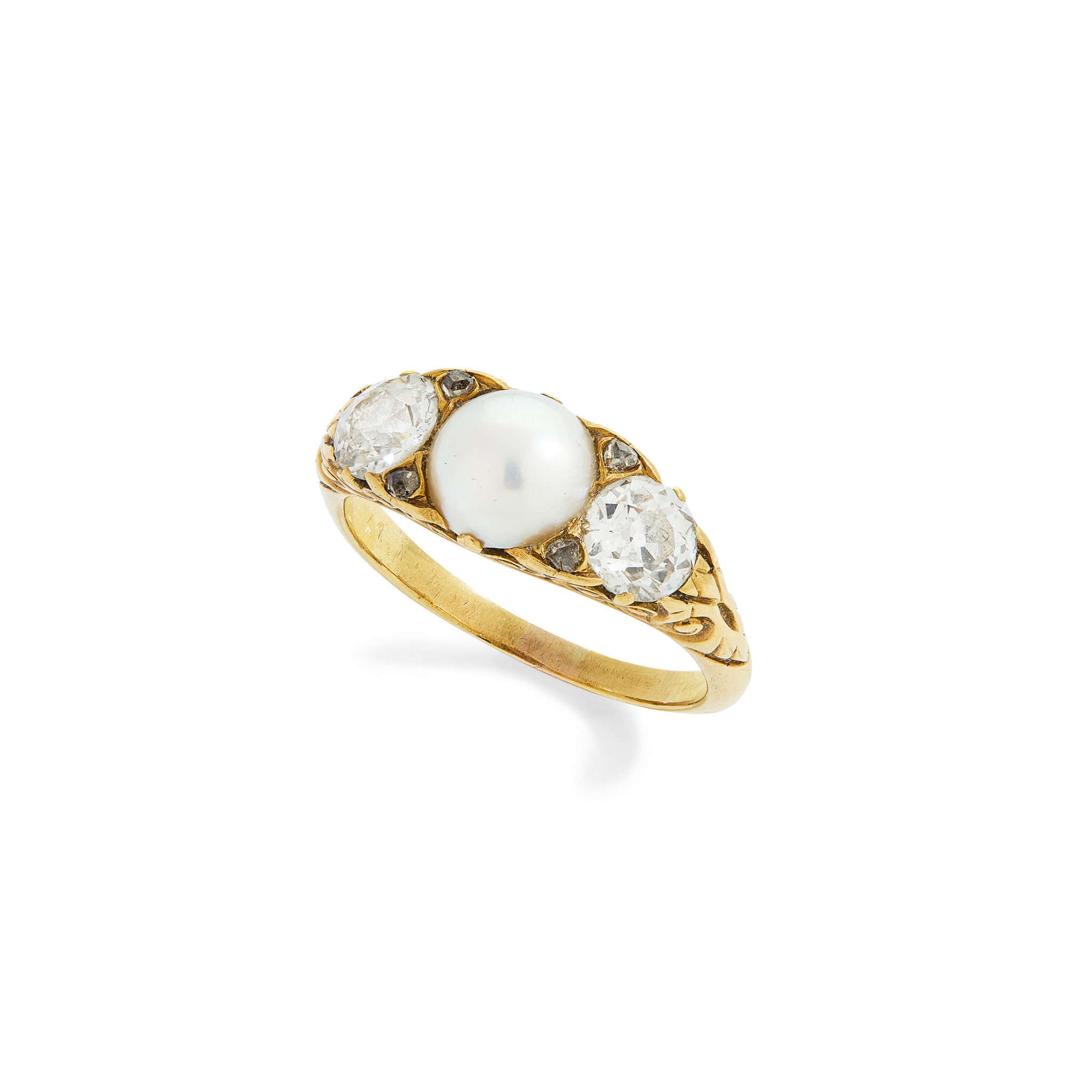 A Victorian pearl and diamond ring