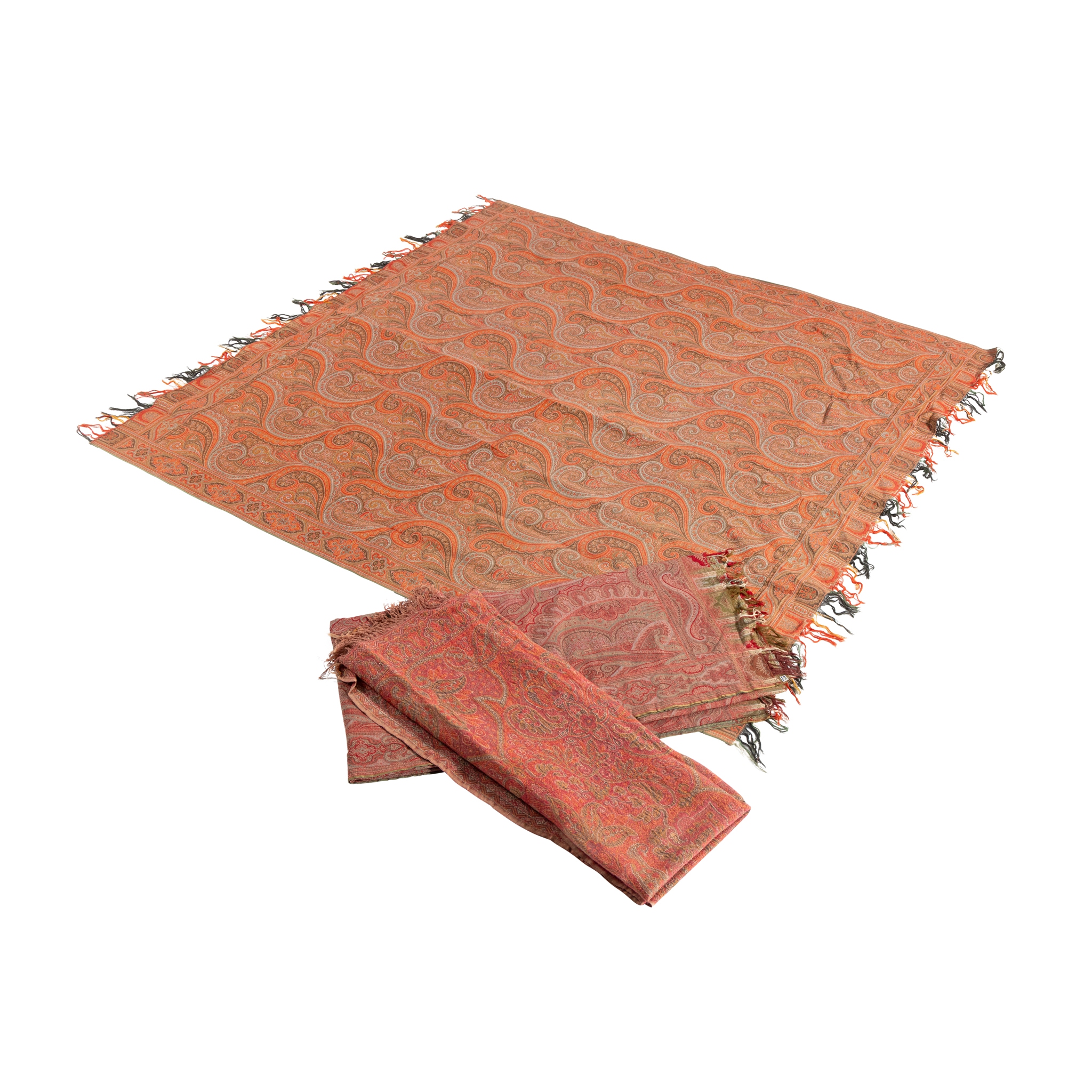 A COLLECTION OF THREE PAISLEY SHAWLS