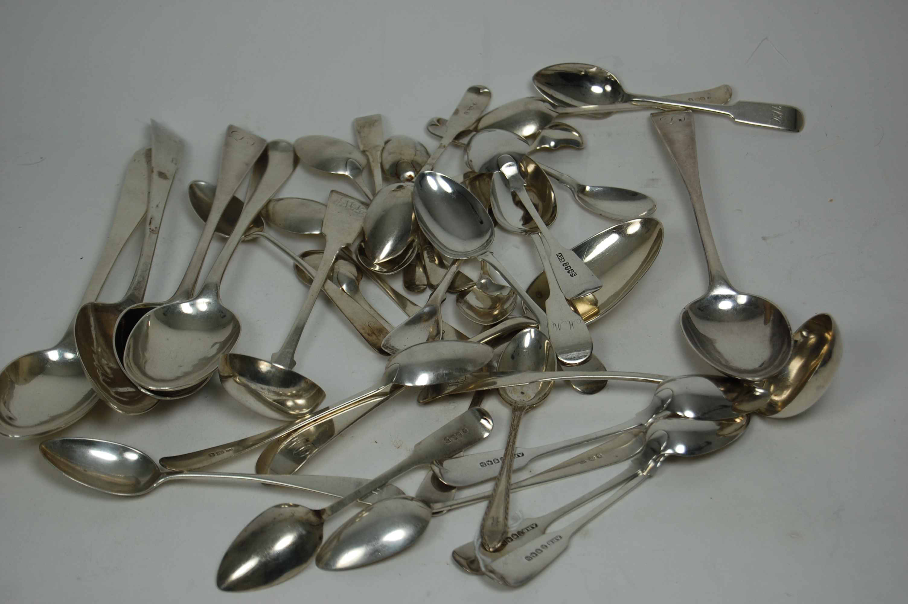 A large group of Scottish flatware