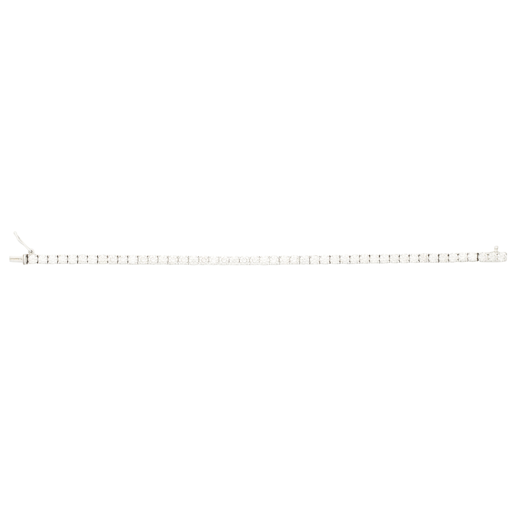 A diamond set line bracelet