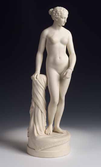 A Parian figure of a naked woman