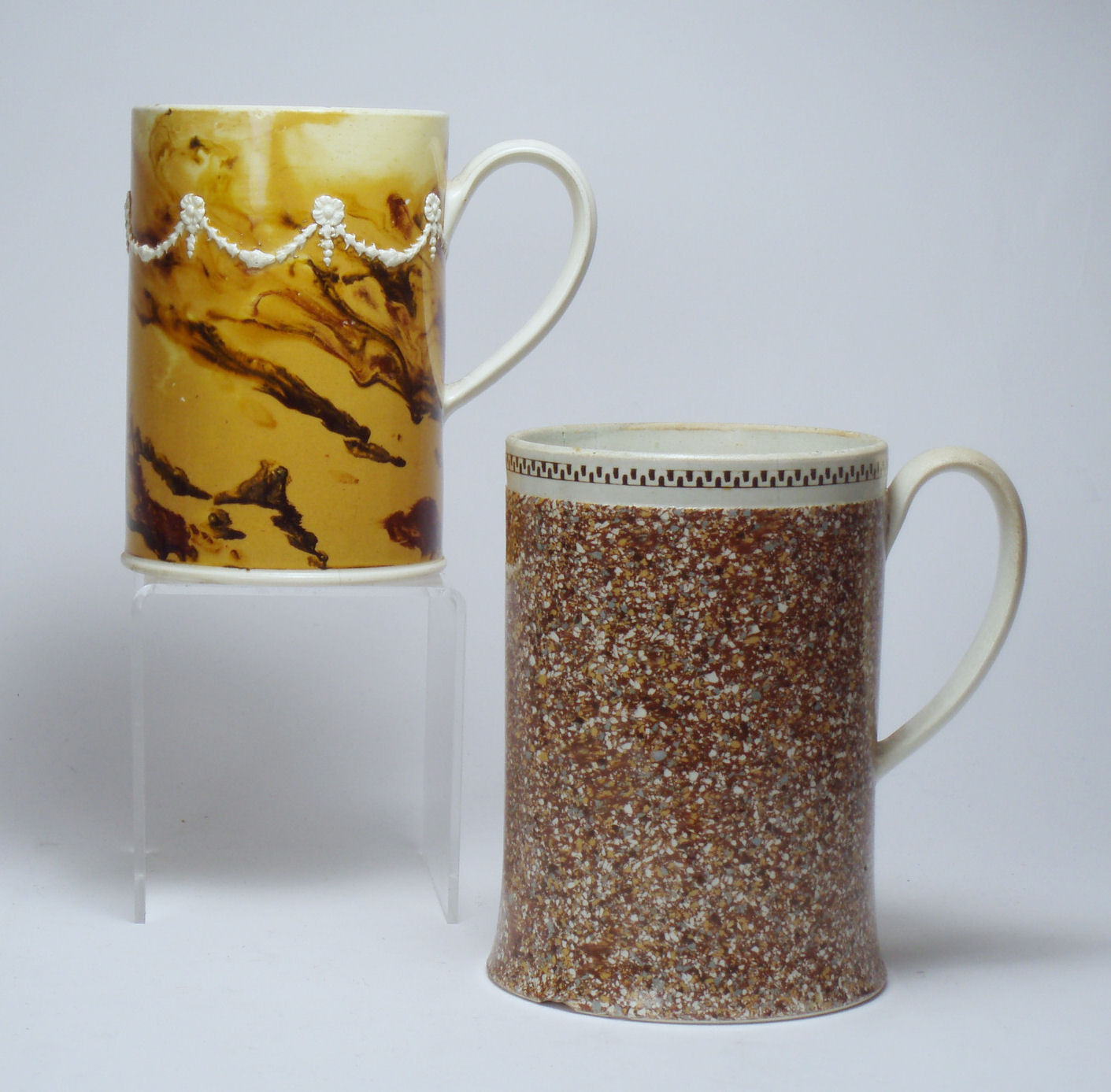 An early 19th century dipped ware pottery mug