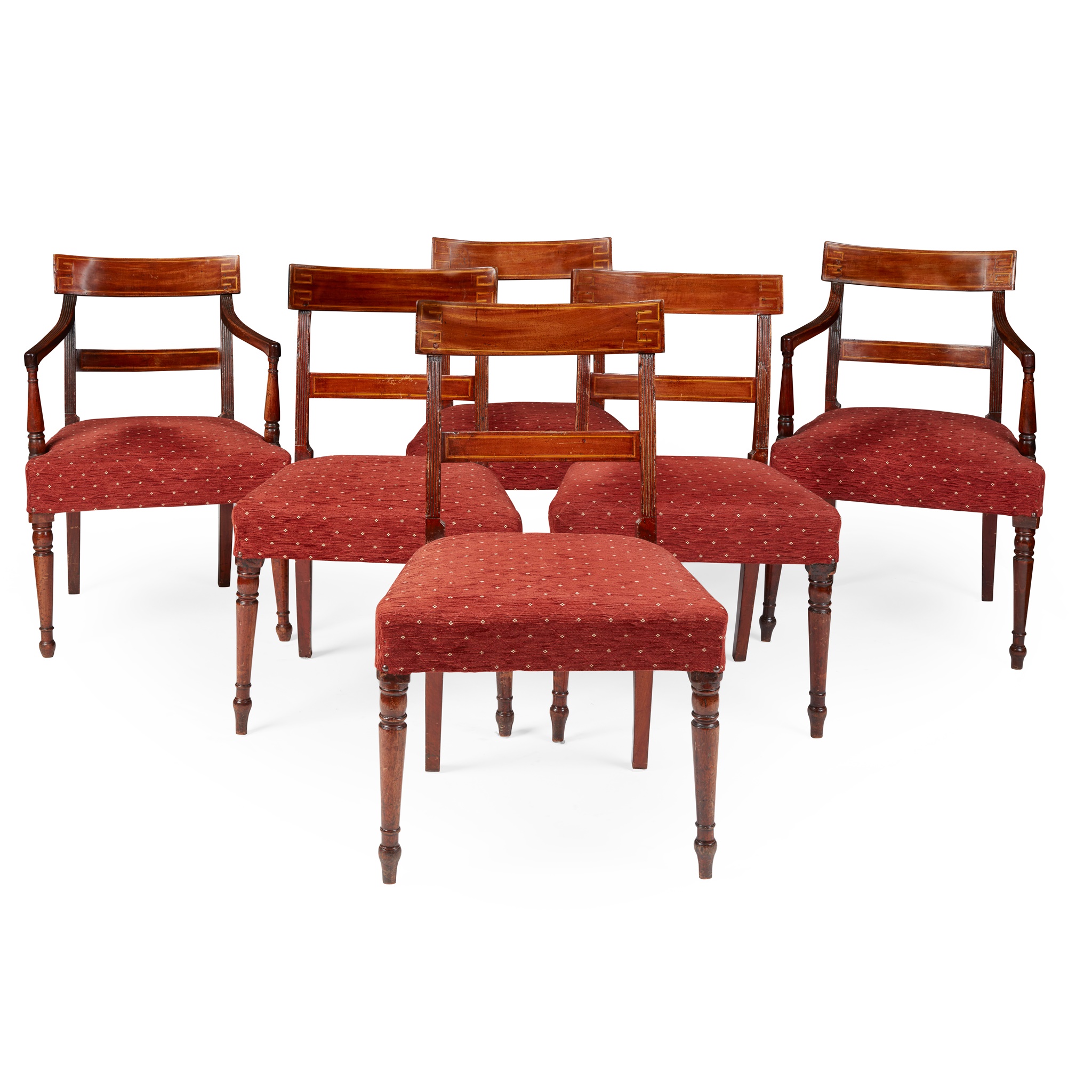 SET OF SIX REGENCY MAHOGANY DINING CHAIRS