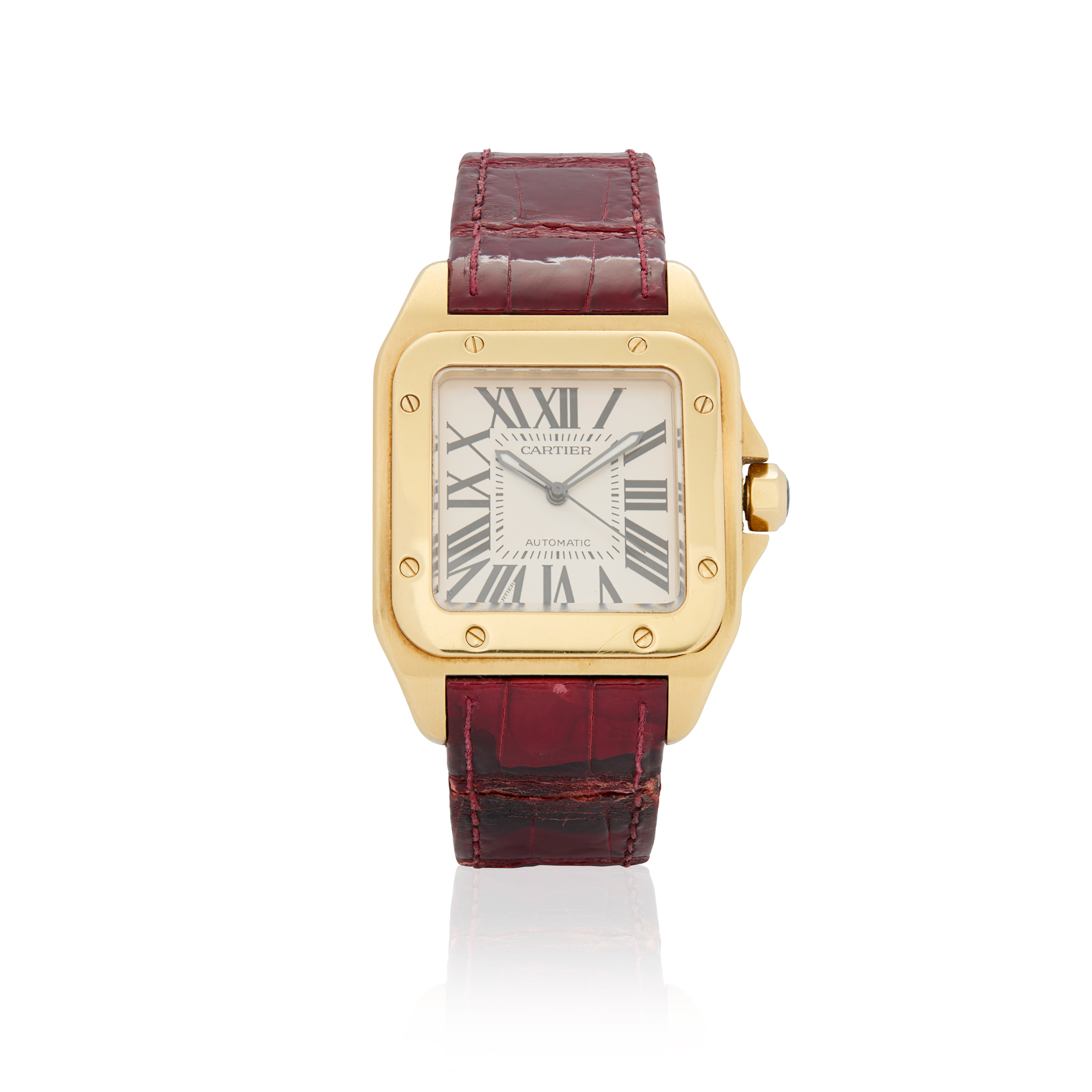 Cartier. An large and impressive 18k gold automatic wristwatch
