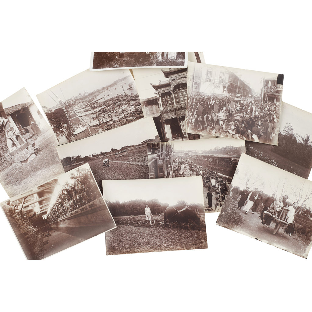 SET OF THIRTY-SIX BLACK AND WHITE PHOTOGRAPHS OF SHANGHAI AND SURROUNDS