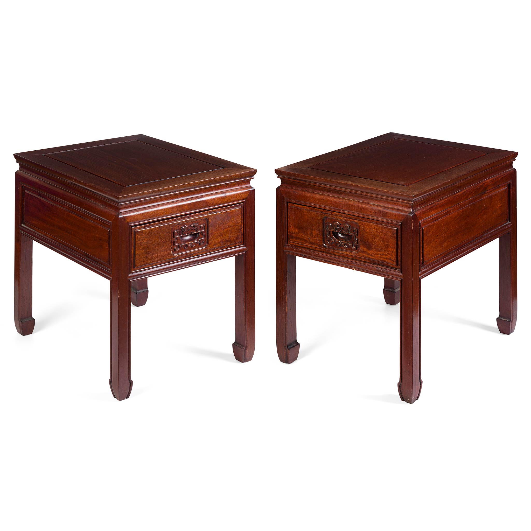 PAIR OF HONGMU LOW TABLES