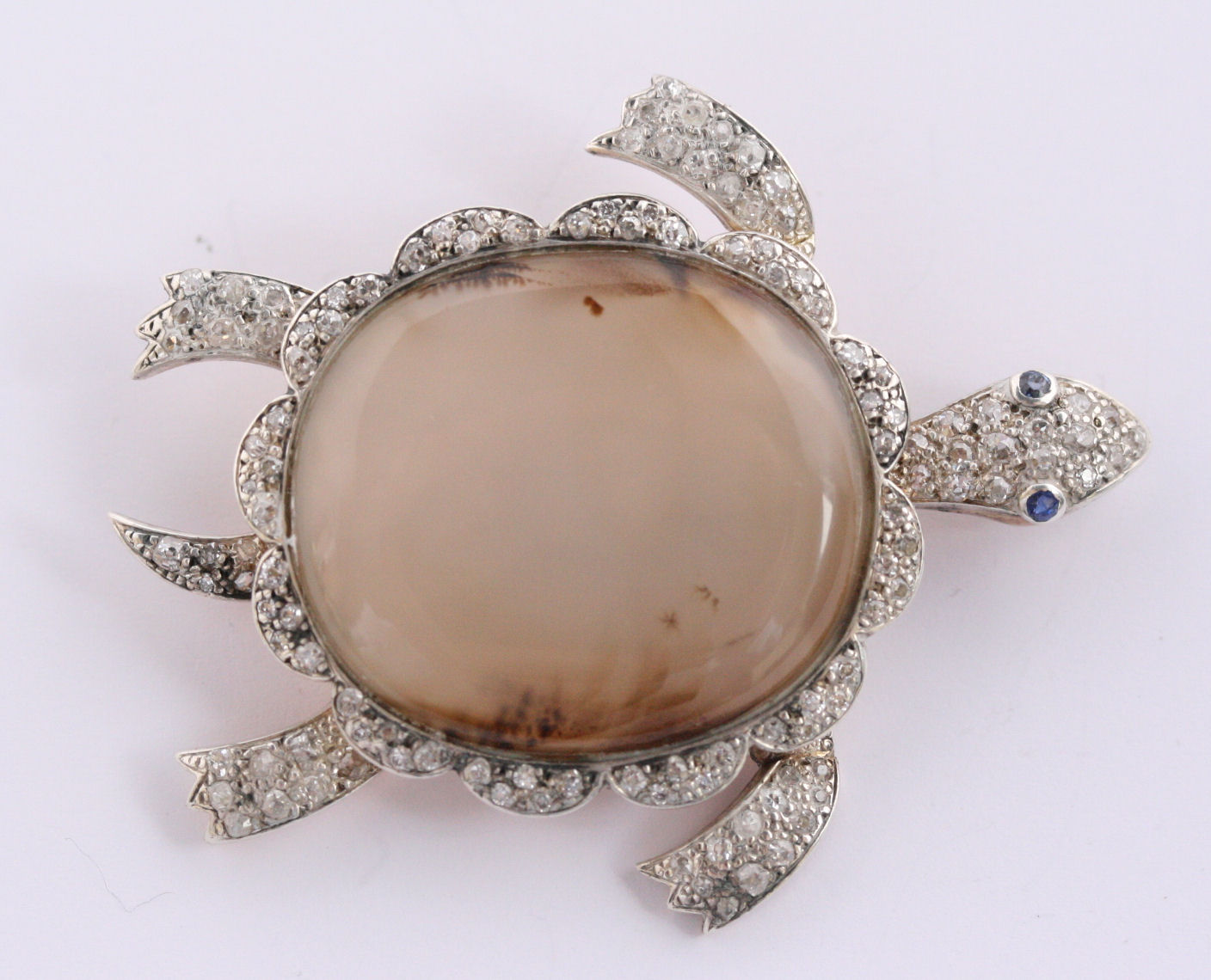 A multi-gem set turtle form brooch