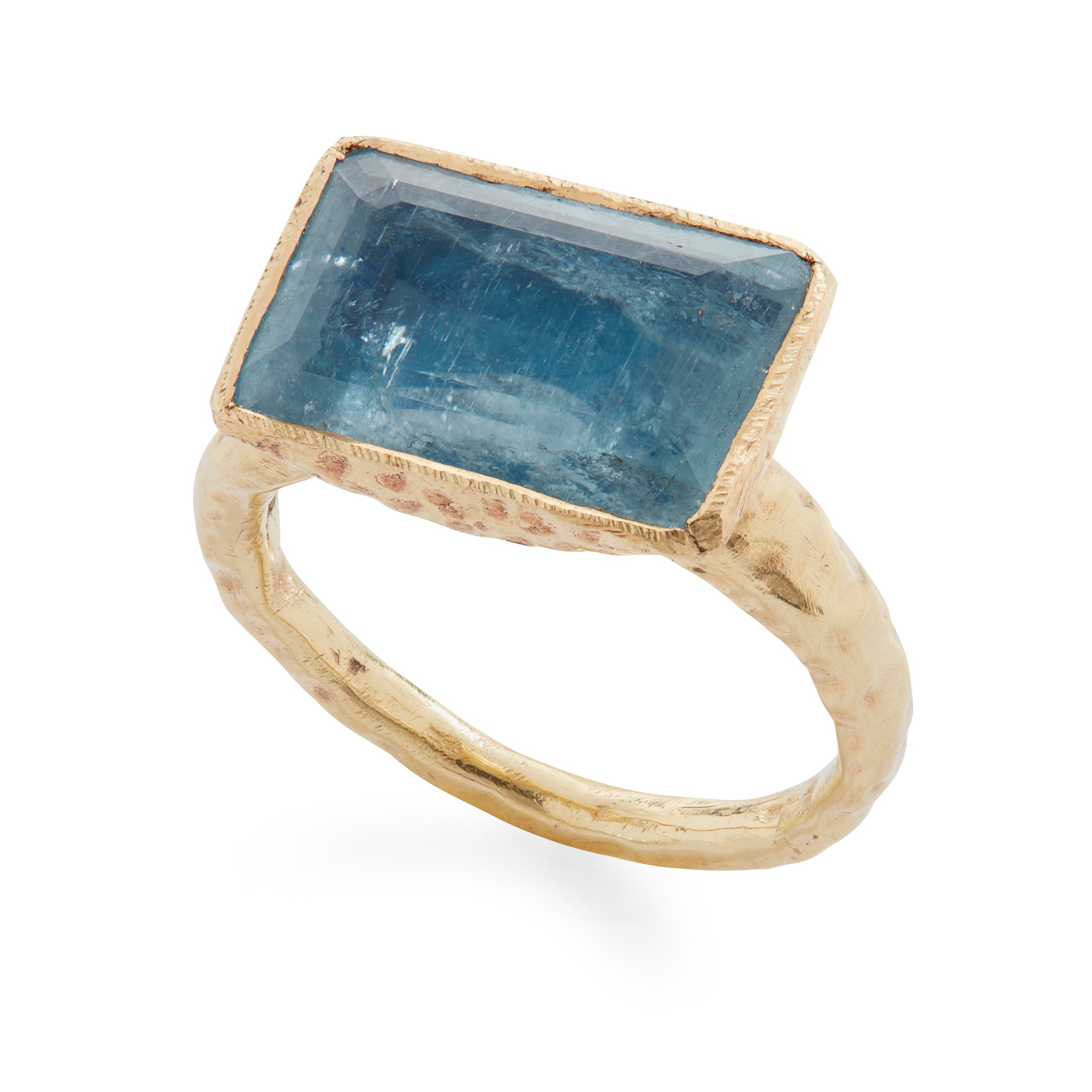 A blue tourmaline ring