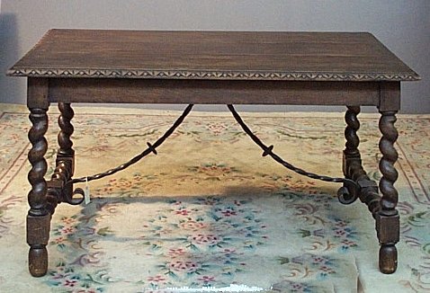 A Spanish style oak table