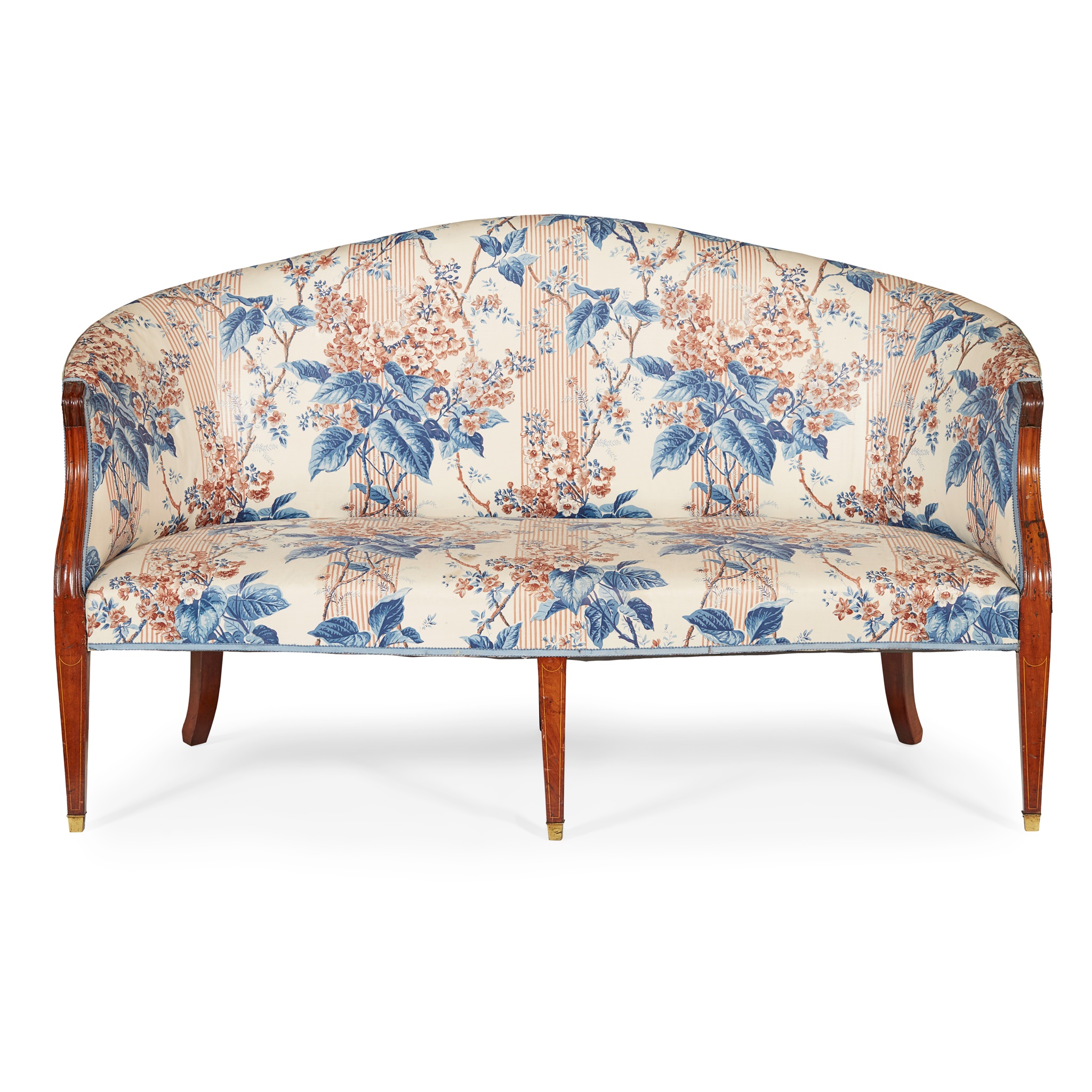 GEORGE III MAHOGANY FRAMED SETTEE