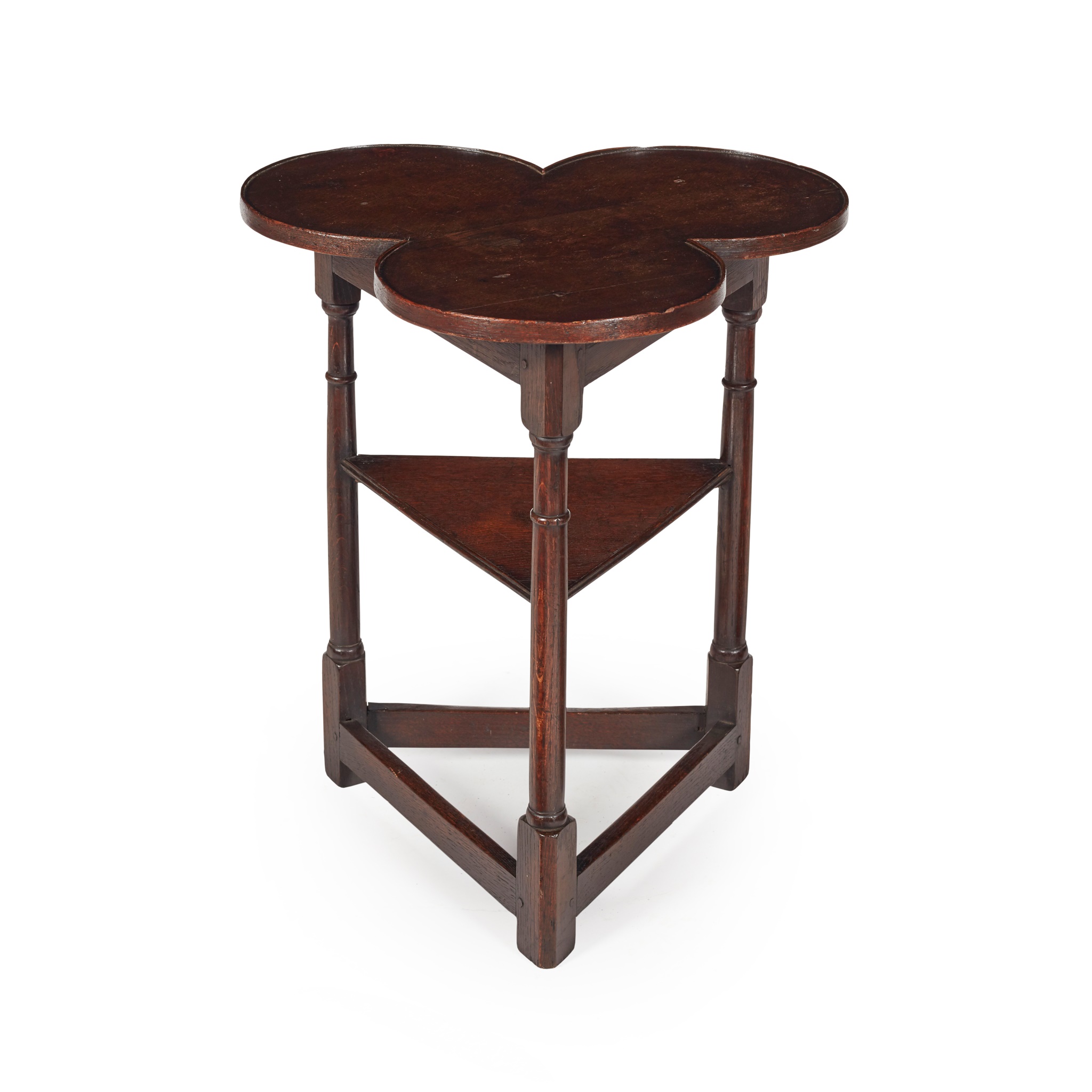 PROVINCIAL OAK TREFOIL SMALL TABLE